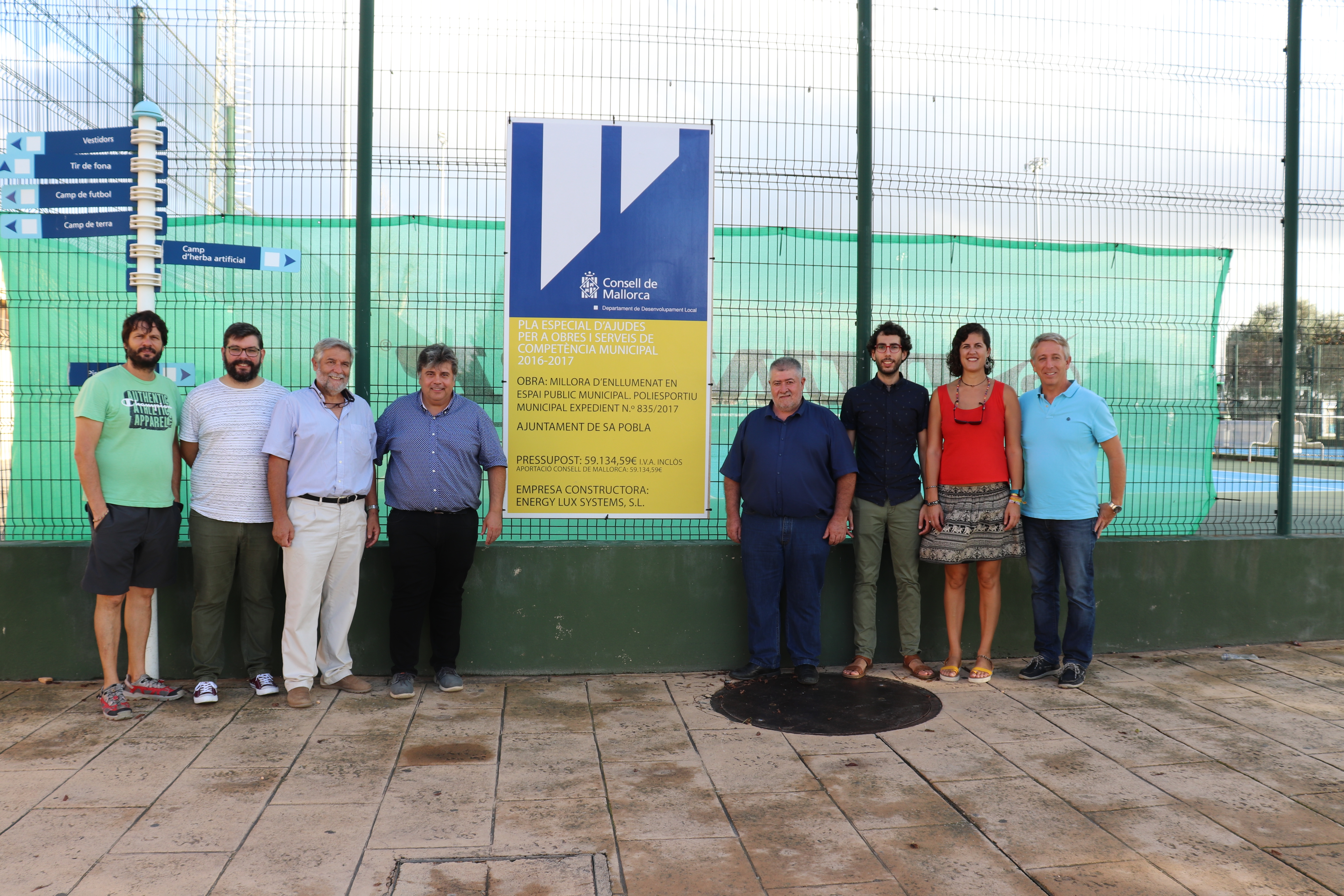 El batle de Sa Pobla, Biel Ferragut, el conseller de Desenvolupament Local, Joan Font i el director insular de Cooperació i Caça, Joan Manera