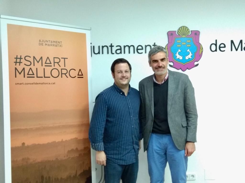 Colom amb el regidor de Marratxí, Miquel Cabot.