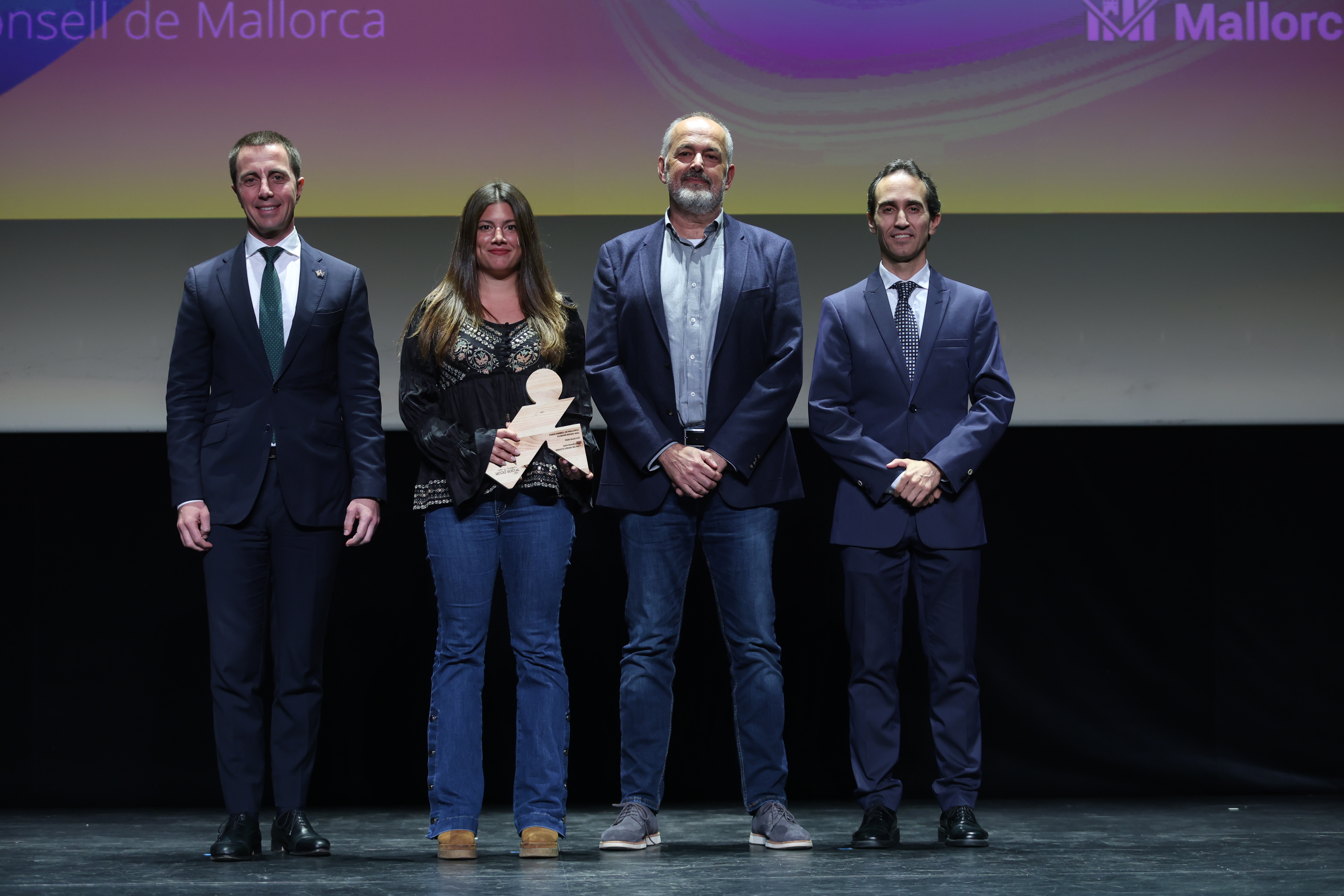Sara Bagur i Sebastià Verger, del GREID. Premi d'Acció Social, categoria Pere Mascaró. 