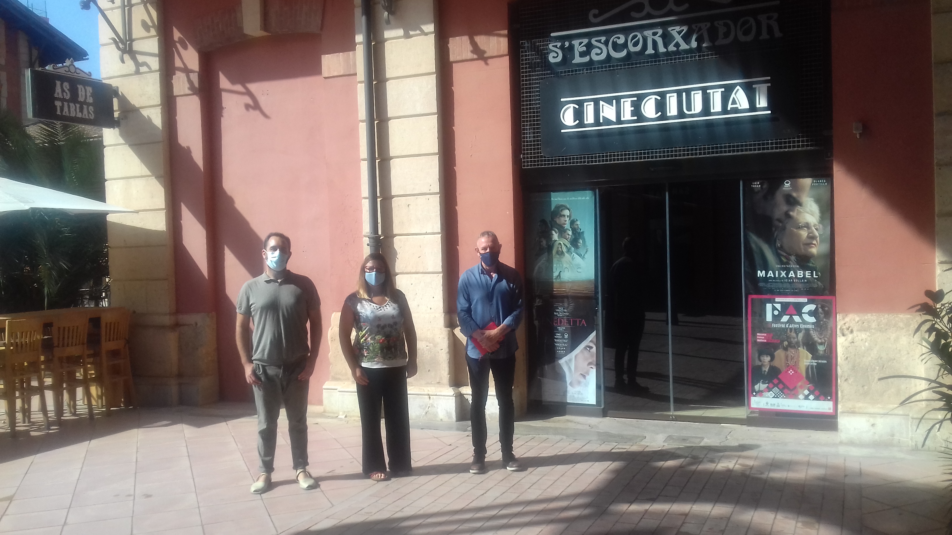 Moment de la visita al Cine Ciutat