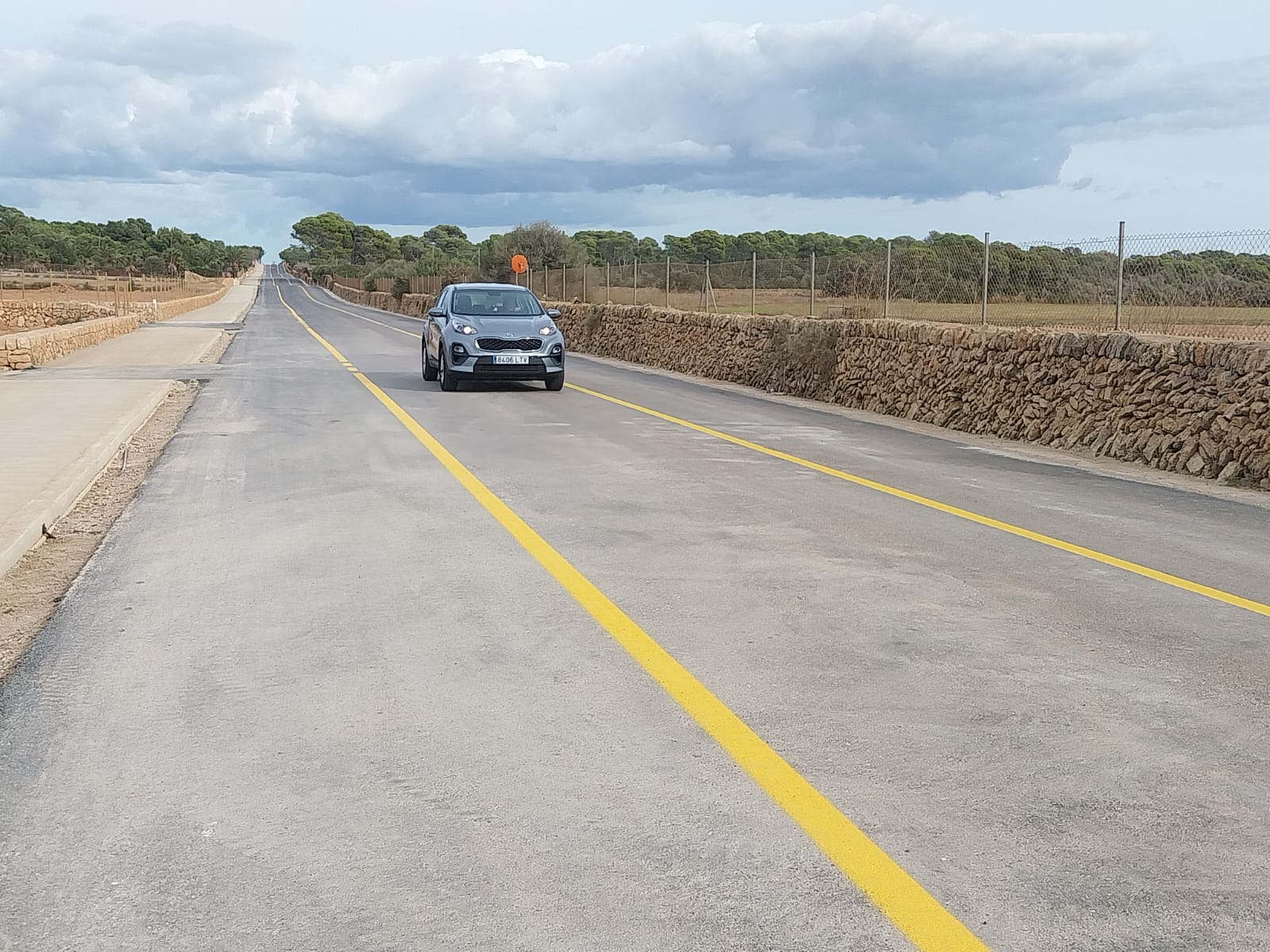 Imagen de la nueva carretera ses salines-Colònia de Sant Jordi.