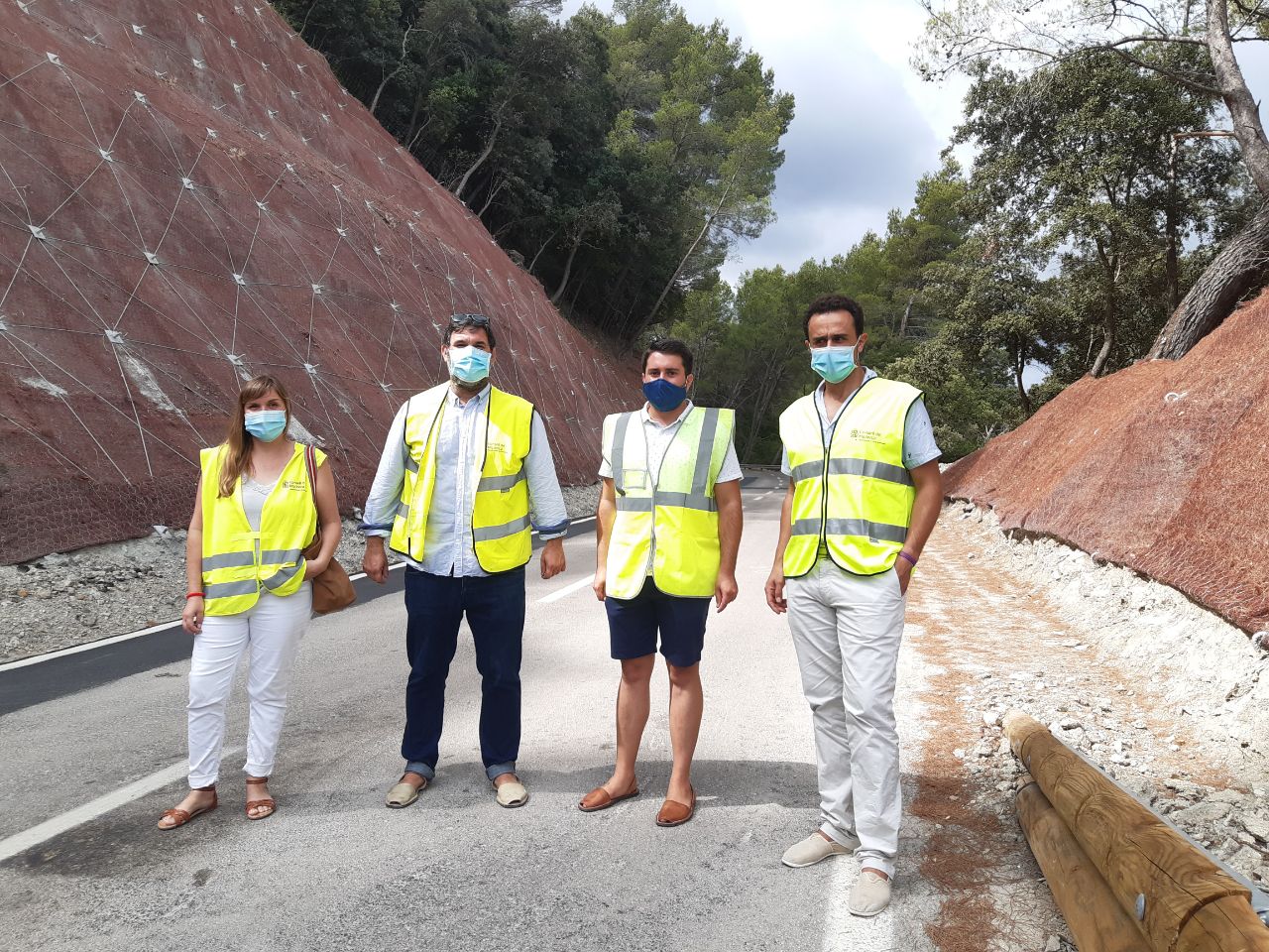 Inauguració de l'obra a la carretera d'Orient.