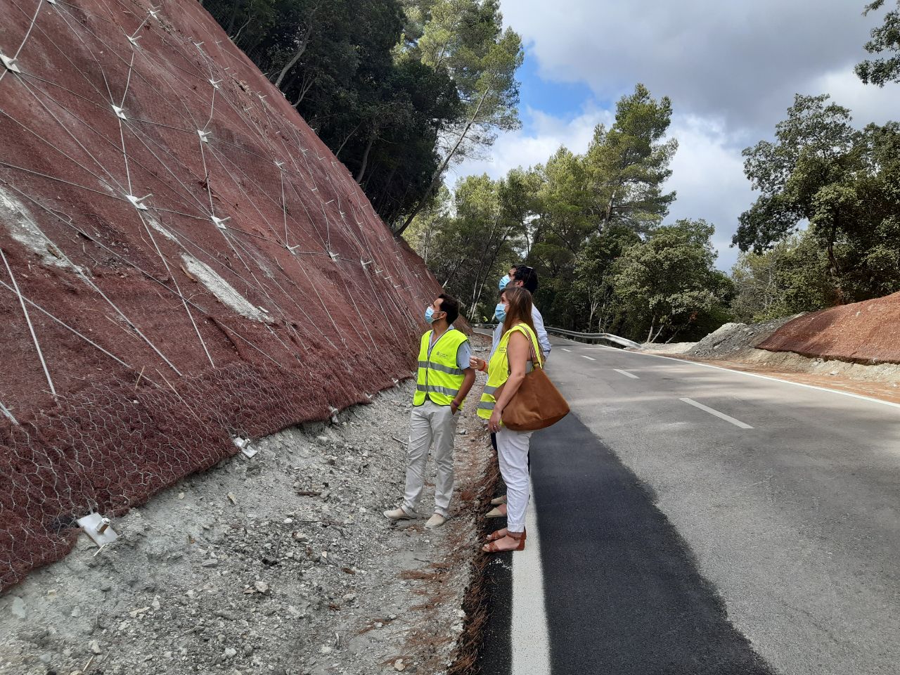 Inauguració de l'obra a la carretera d'Orient.