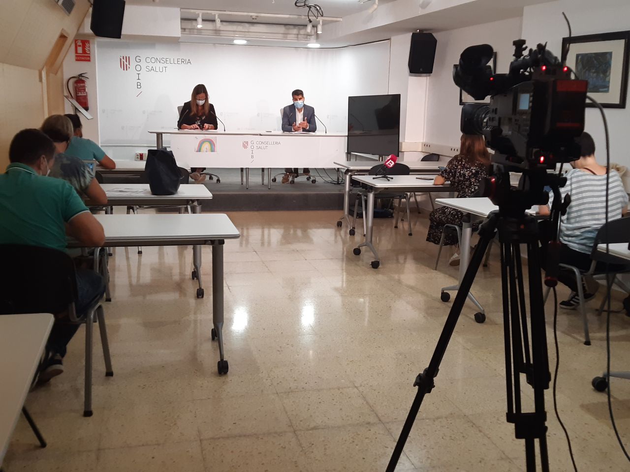 Roda de premsa de l'IMAS i la Conselleria de Salut.