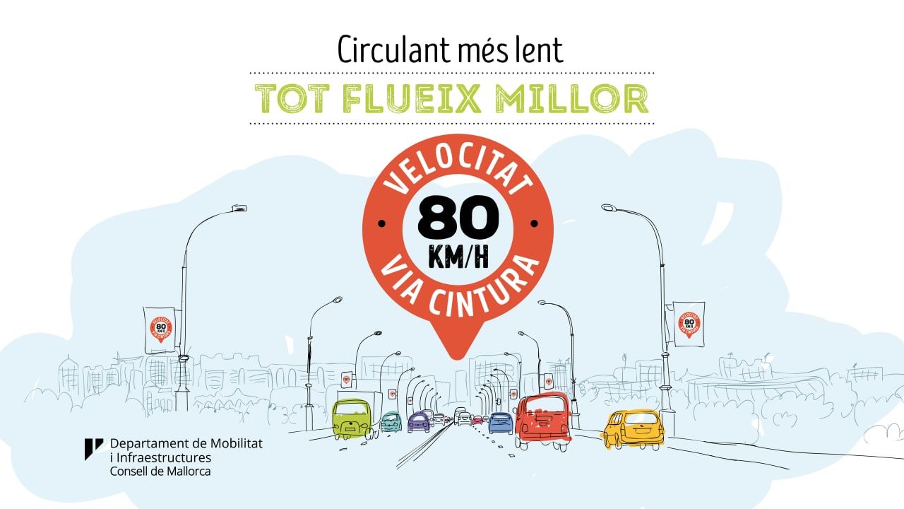 Creativitat del límit a 80 km/h a la Via de Cintura.