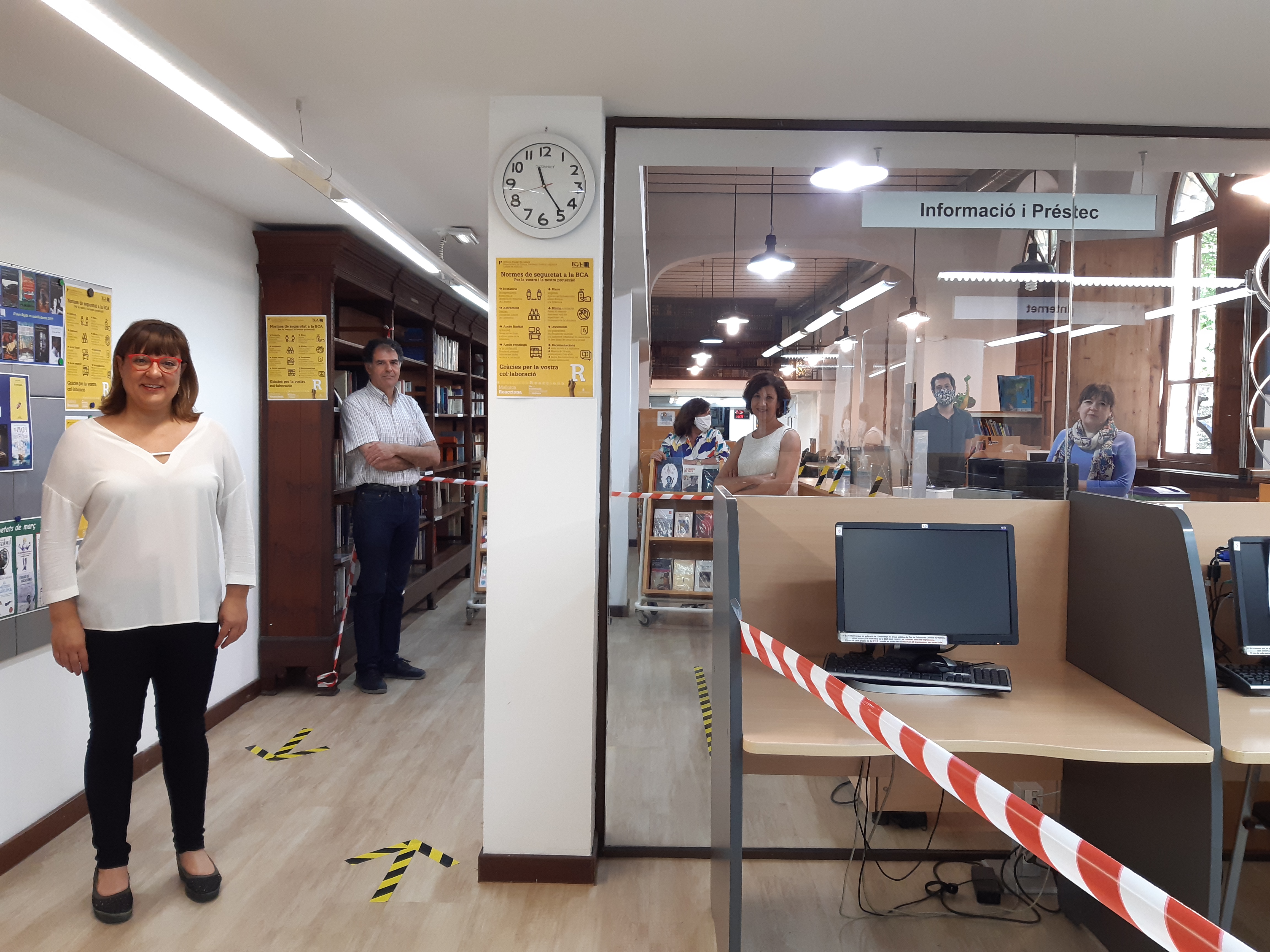 Preparatius per la reobertura de la BCA. Visita de la vicepresidenta