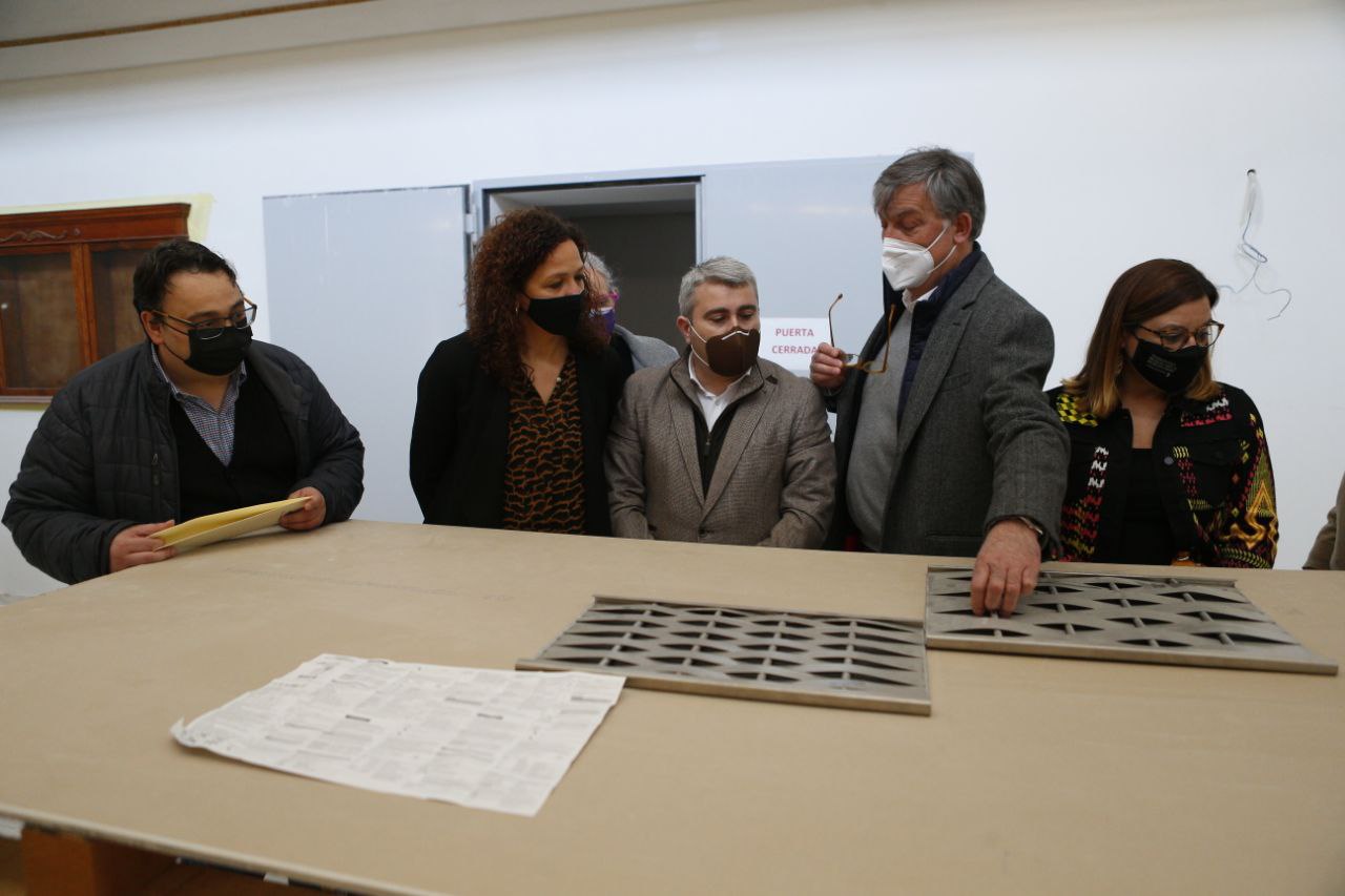 Visita a les obres de reforma del Teatre Principal d'Inca.