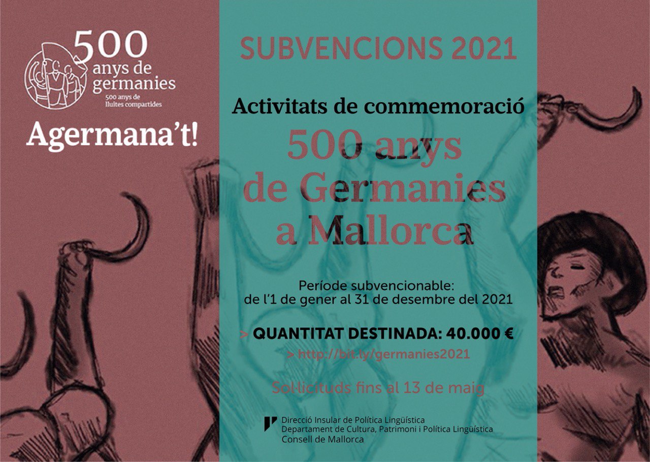 Subvencions per a l’organització d’activitats per a commemorar els 500 anys de les Germanies.