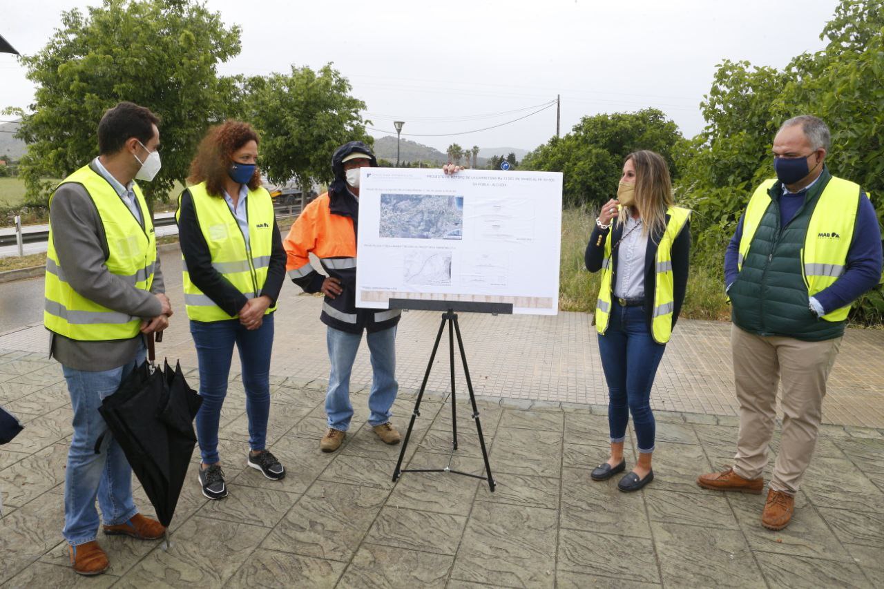 Presentació de l'inici del projecte que contempla el reforç del ferm de la carretera de sa Pobla a Alcúdia.