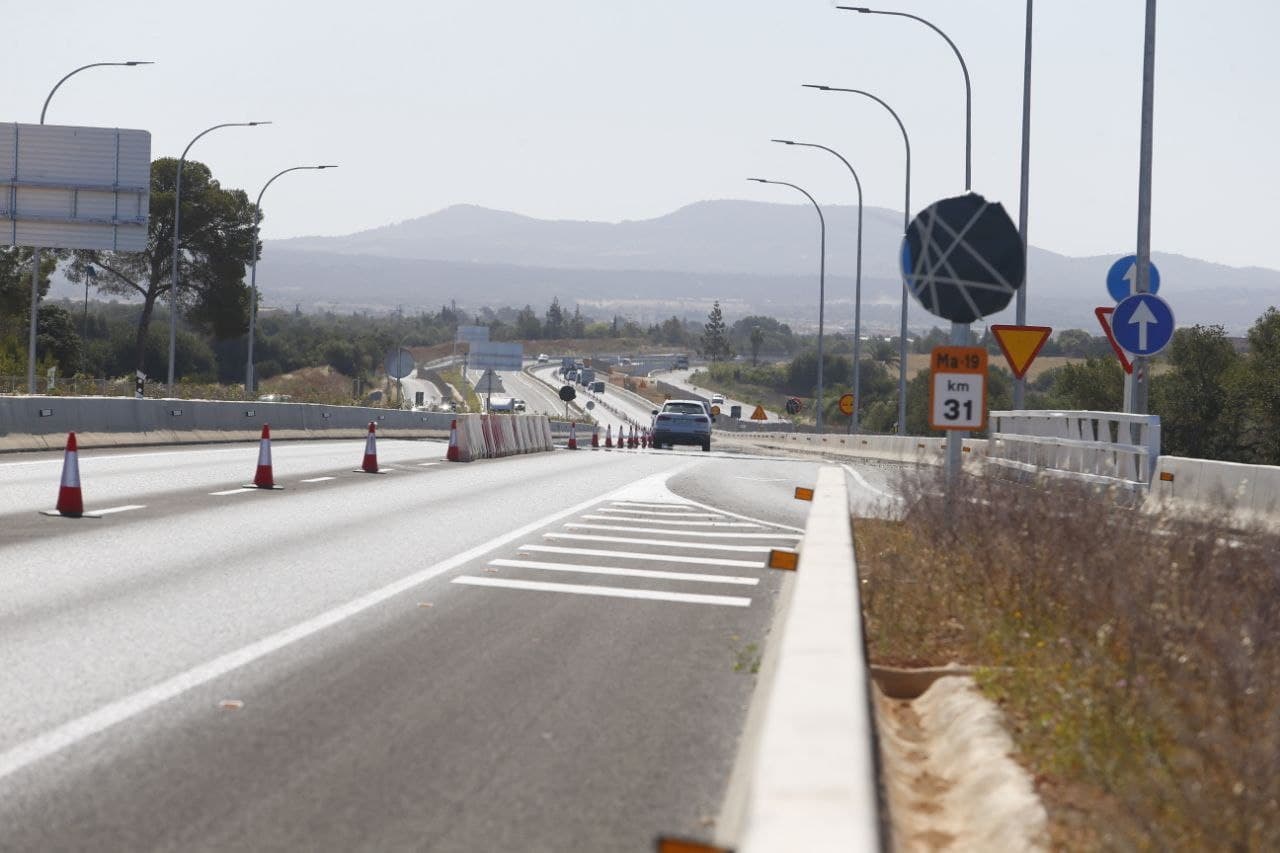 La carretera Llucmajor - Campos.