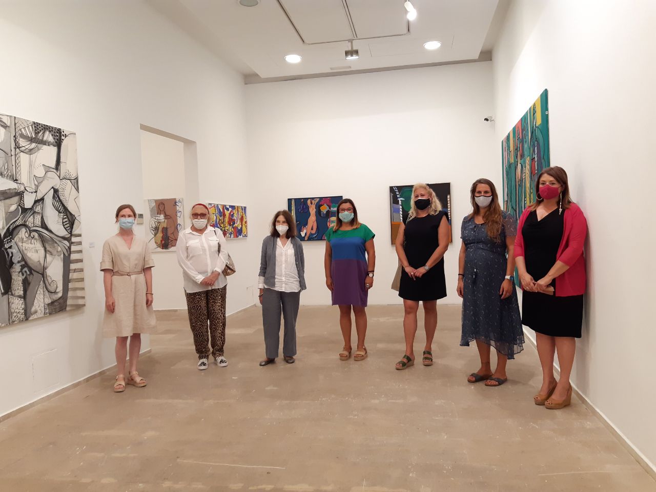Foto de familia exposición Sheridan en Sa Nostra