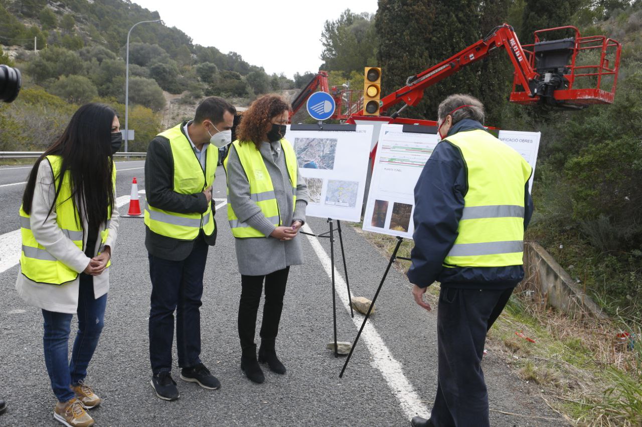 Inici de les obres al túnel de Son Vic a Peguera.