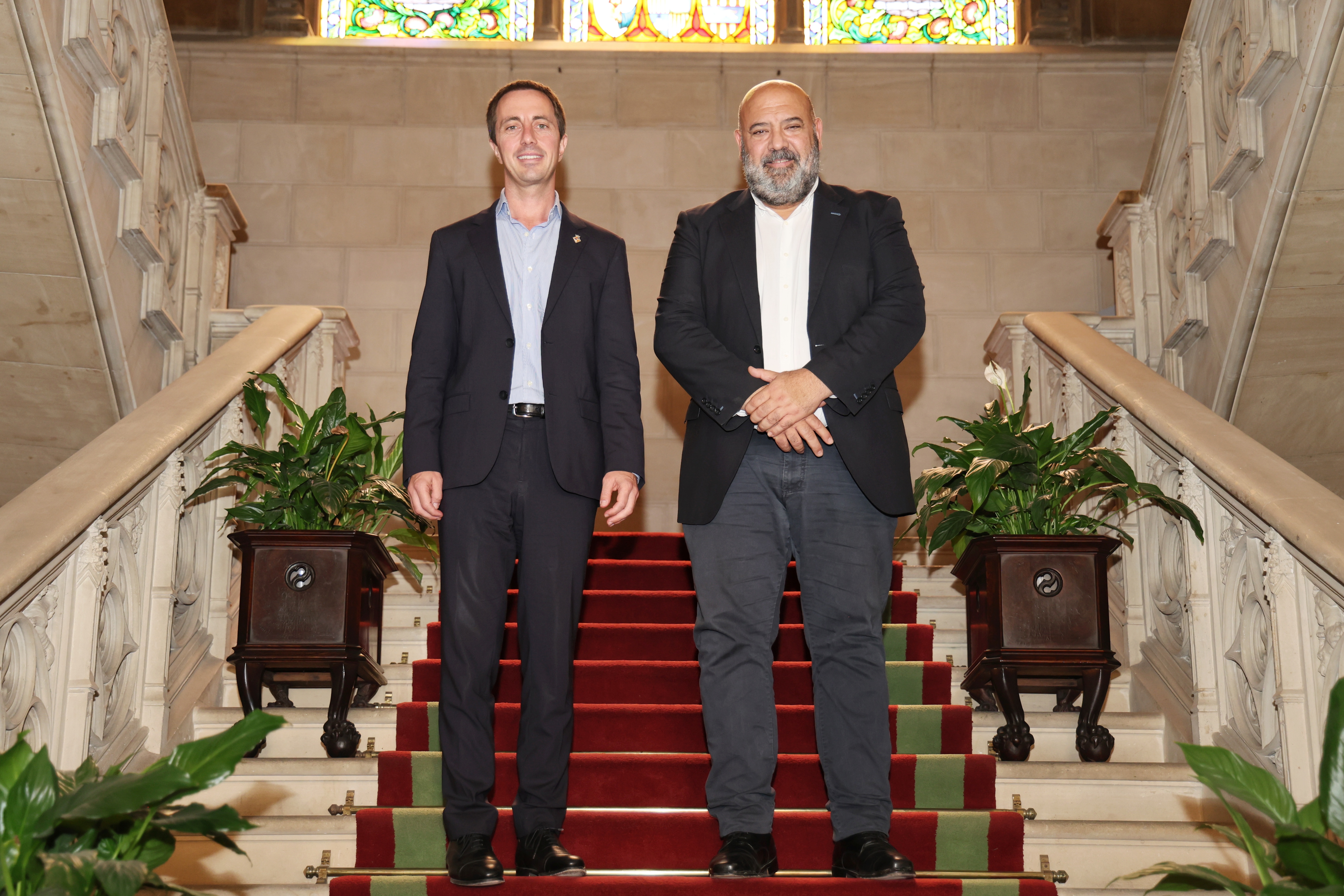 El presindent del Consell, Llorenç Galmés, rep en audiència al batle de Palma, Jaime Martínez.