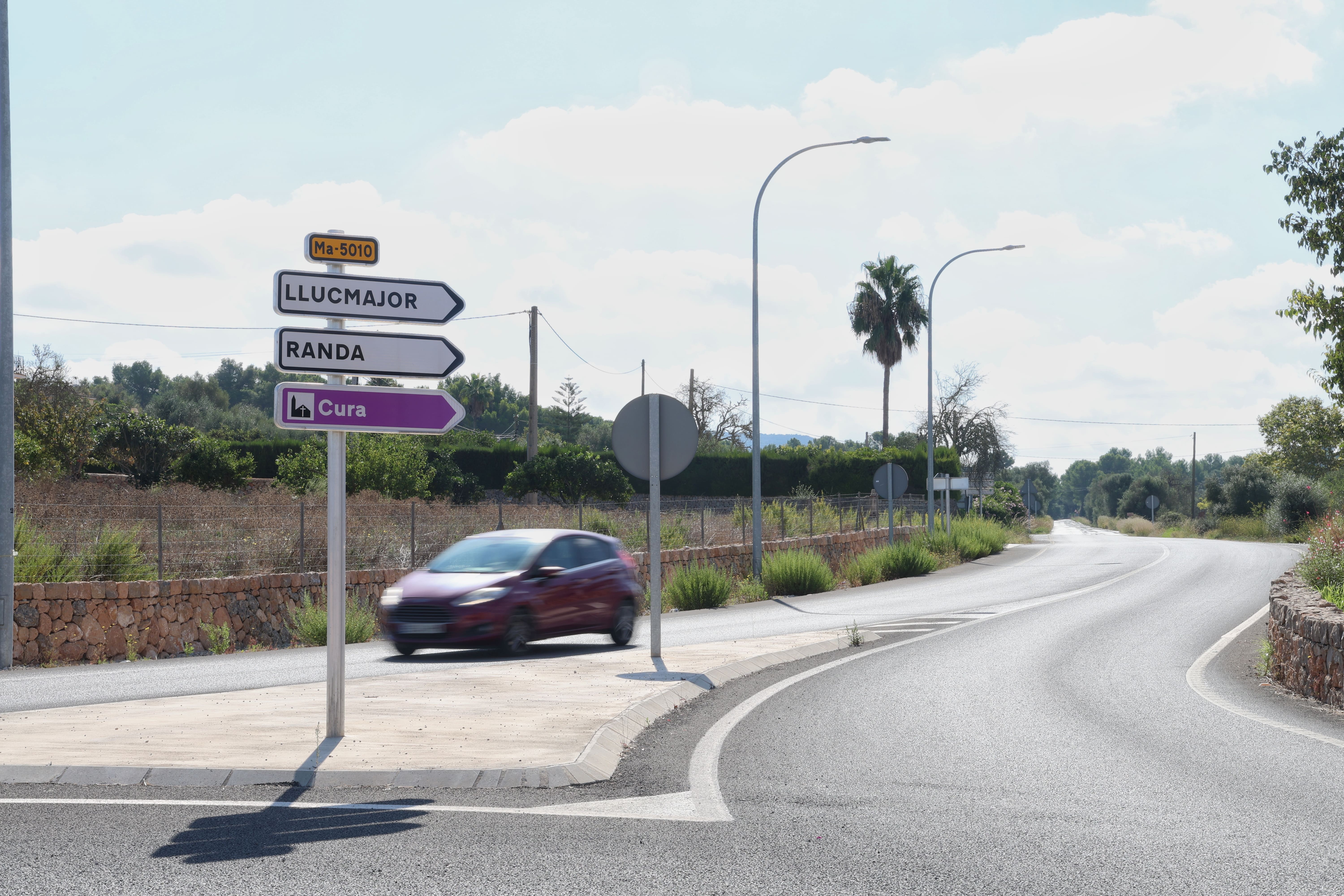 Carretera d’Algaida a Llucmajor.