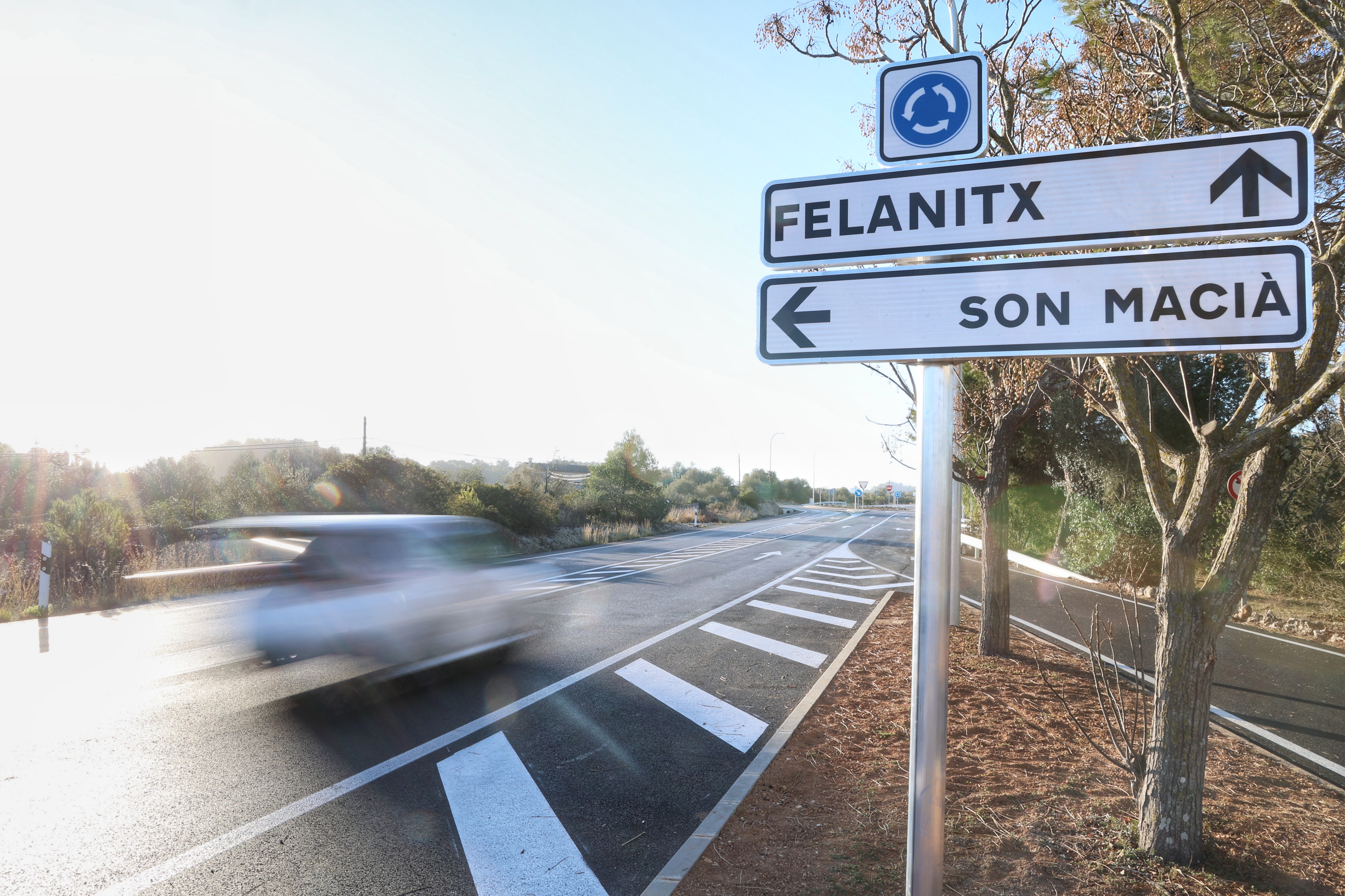 Carretera Ma-14 de Manacor a Felanitx.