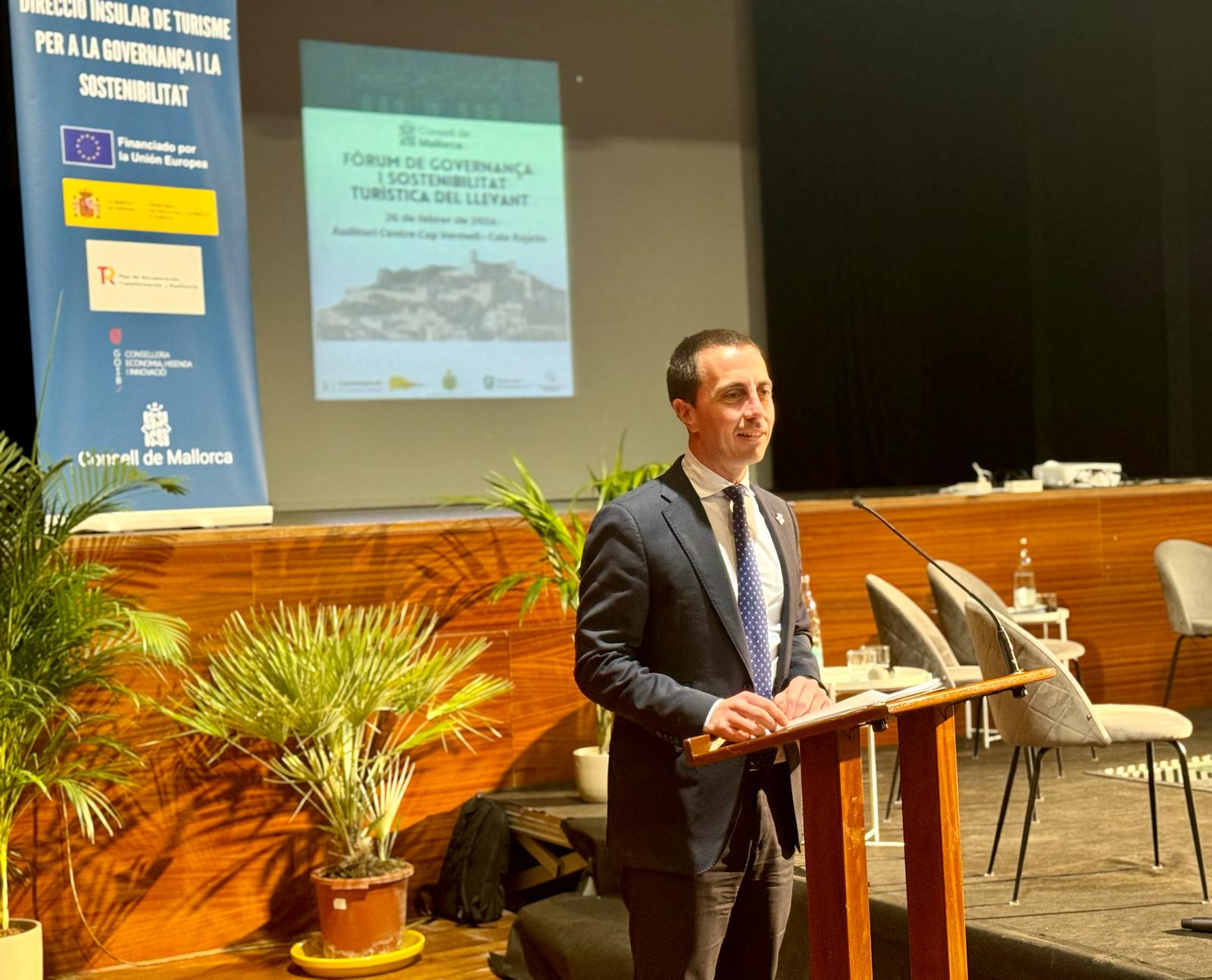 El president Galmés al primer Fòrum de Governança i Sostenibilitat Turística en el Llevant.