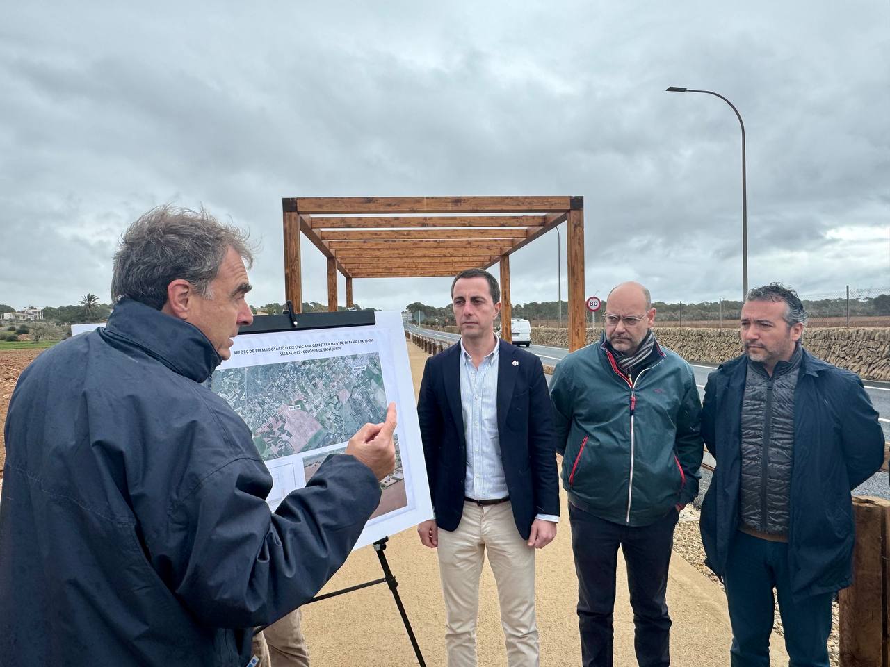 Inauguración de la reforma de la carretera de ses Salines a la Colònia de Sant Jordi.