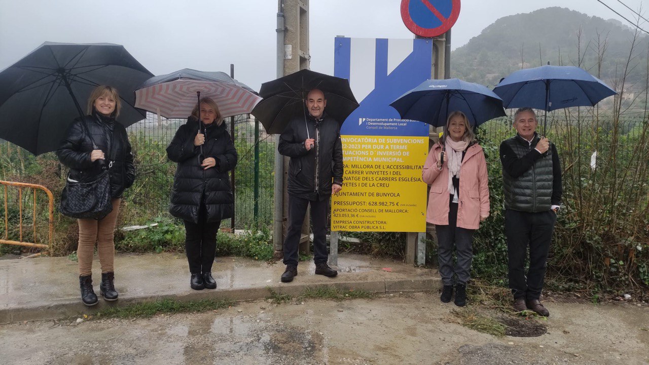 Inici de les obres de millora d'accessibilitat i de drenatge a Bunyola.