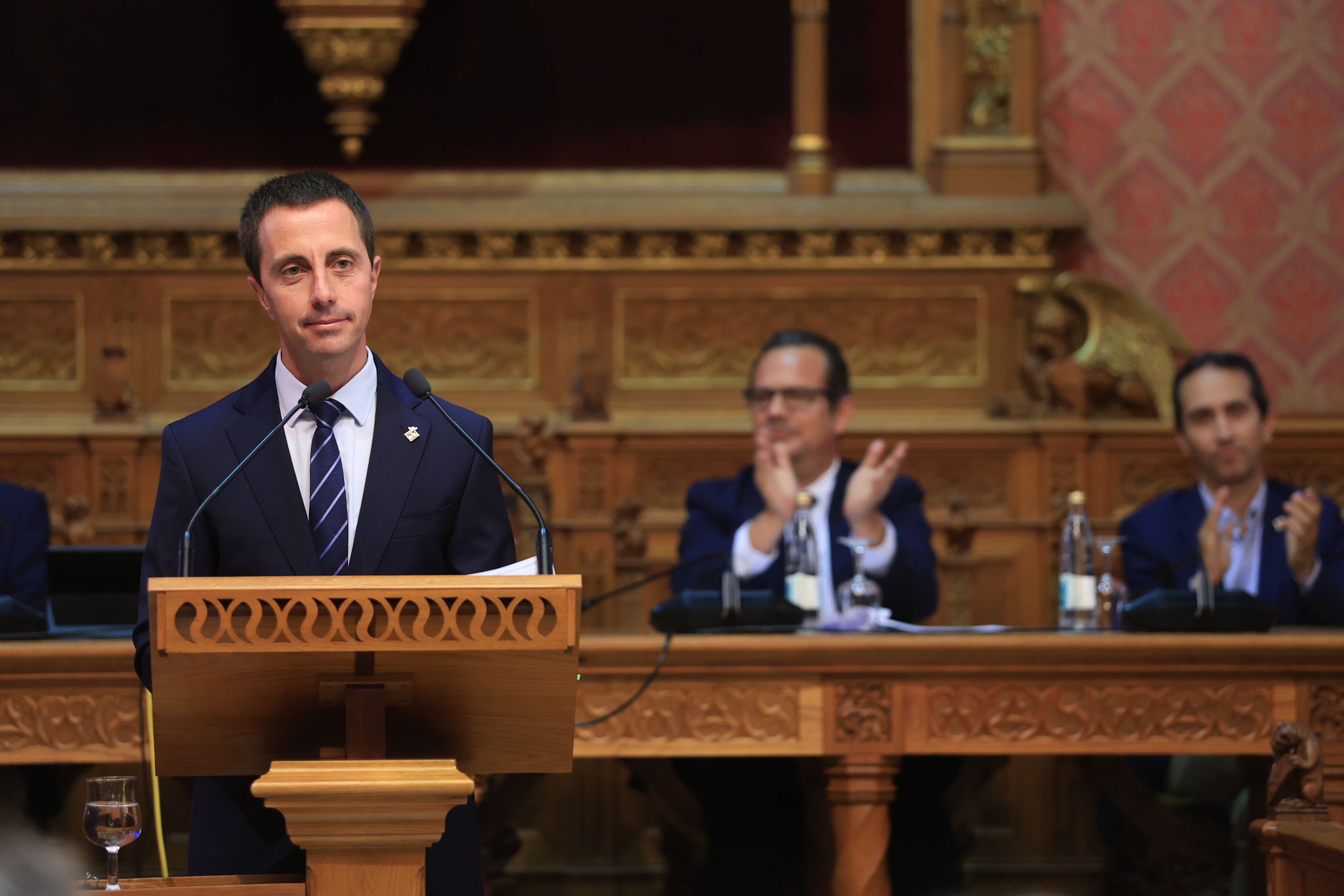 El president del Consell de Mallorca, Llorenç Galmés, durant el debat de política general.
