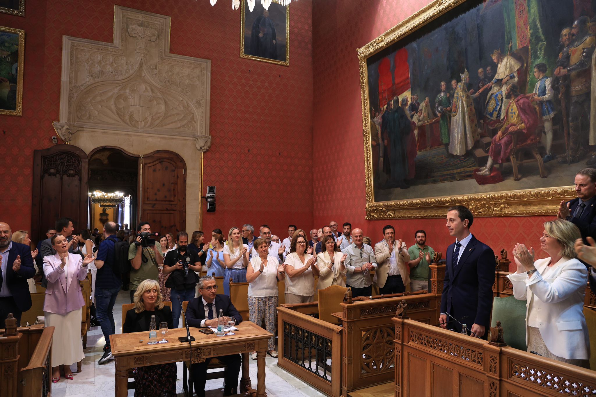 El president del Consell de Mallorca, Llorenç Galmés, durant el debat de política general.
