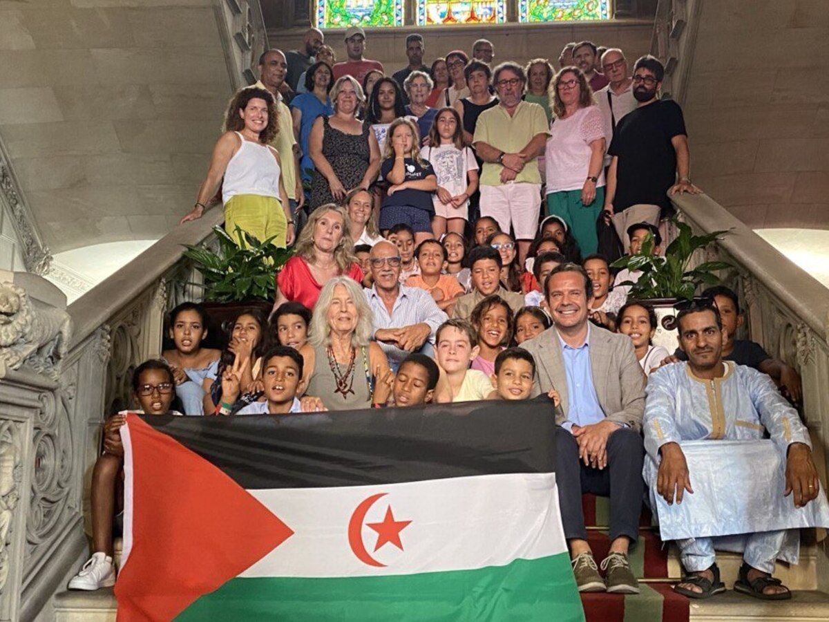 Visita de los niños y niñas saharauis al Consell de Mallorca.