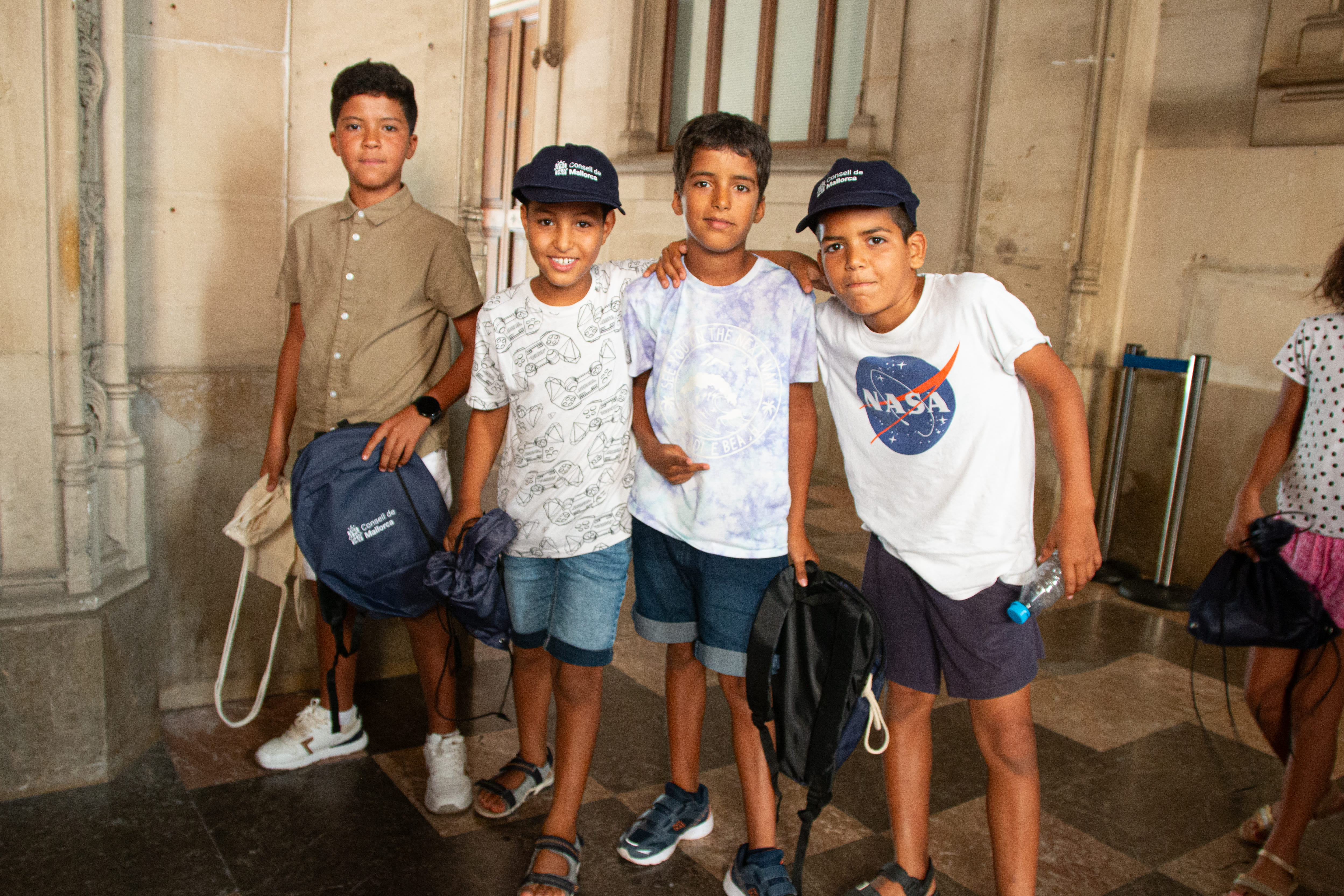 Visita de los niños y niñas saharauis al Consell de Mallorca.