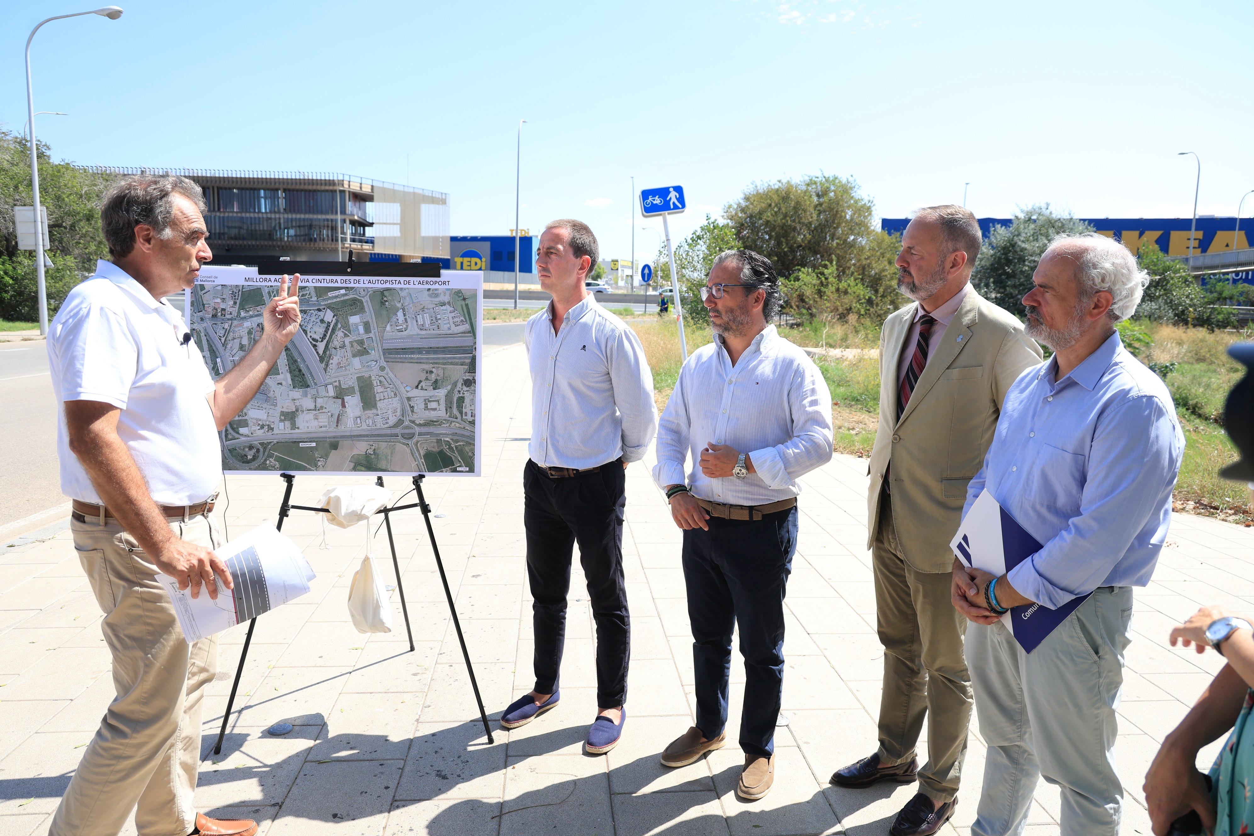 Presentación de las obras para mejorar el acceso a Palma y a la via de cintura desde la autopista del aeropuerto.