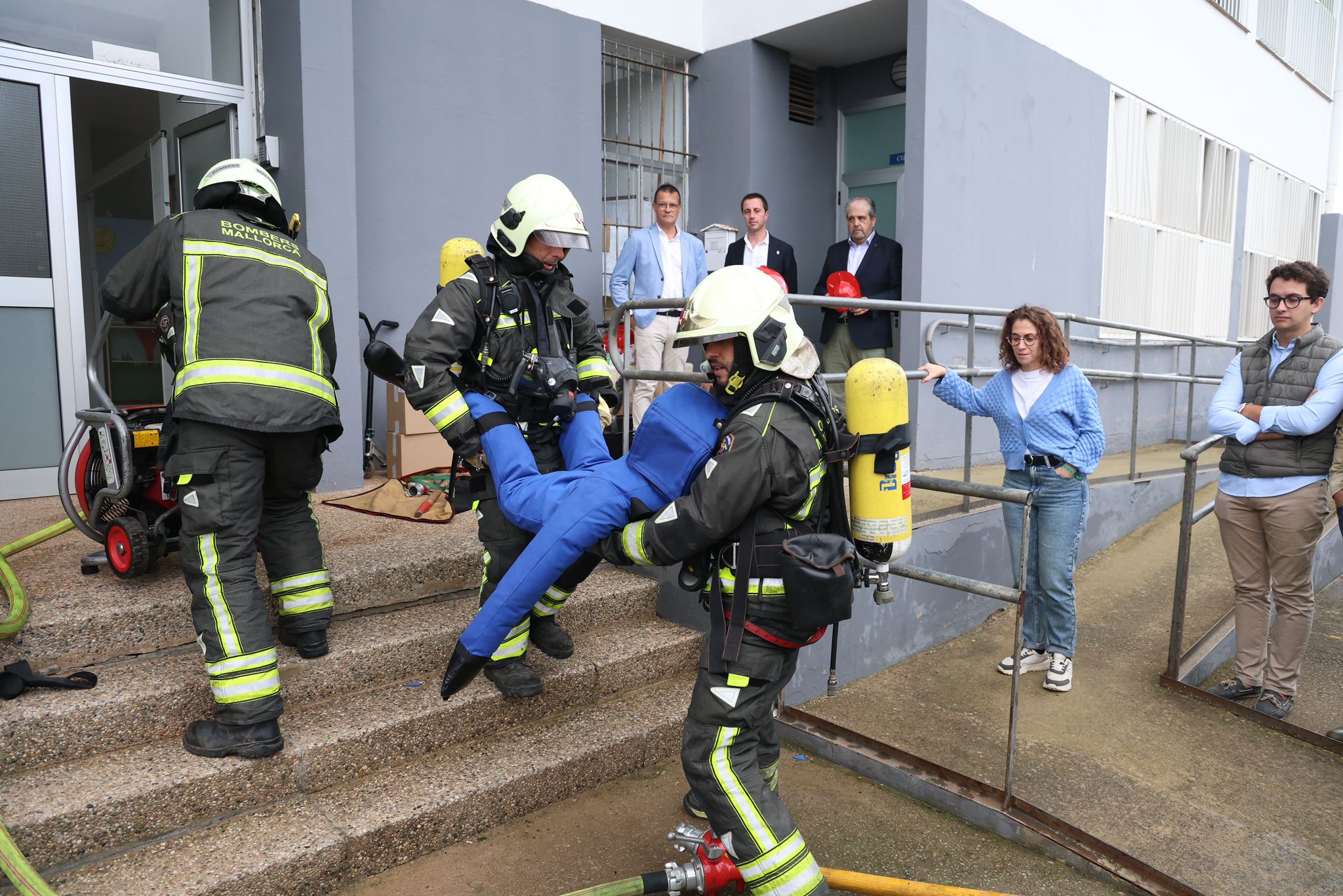 Simulacro de incendio de los Bomberos de Mallorca.