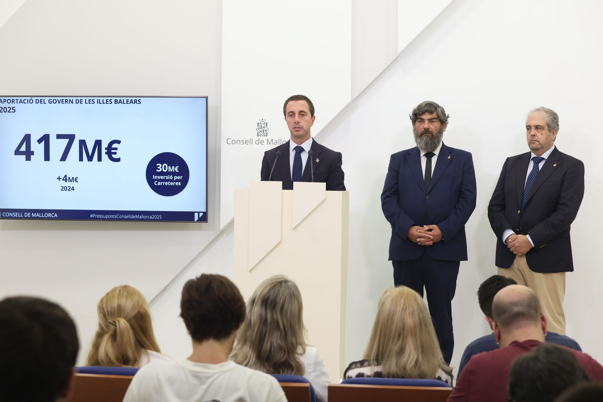 Presentación de los presupuestos del Consell de Mallorca para el 2025.