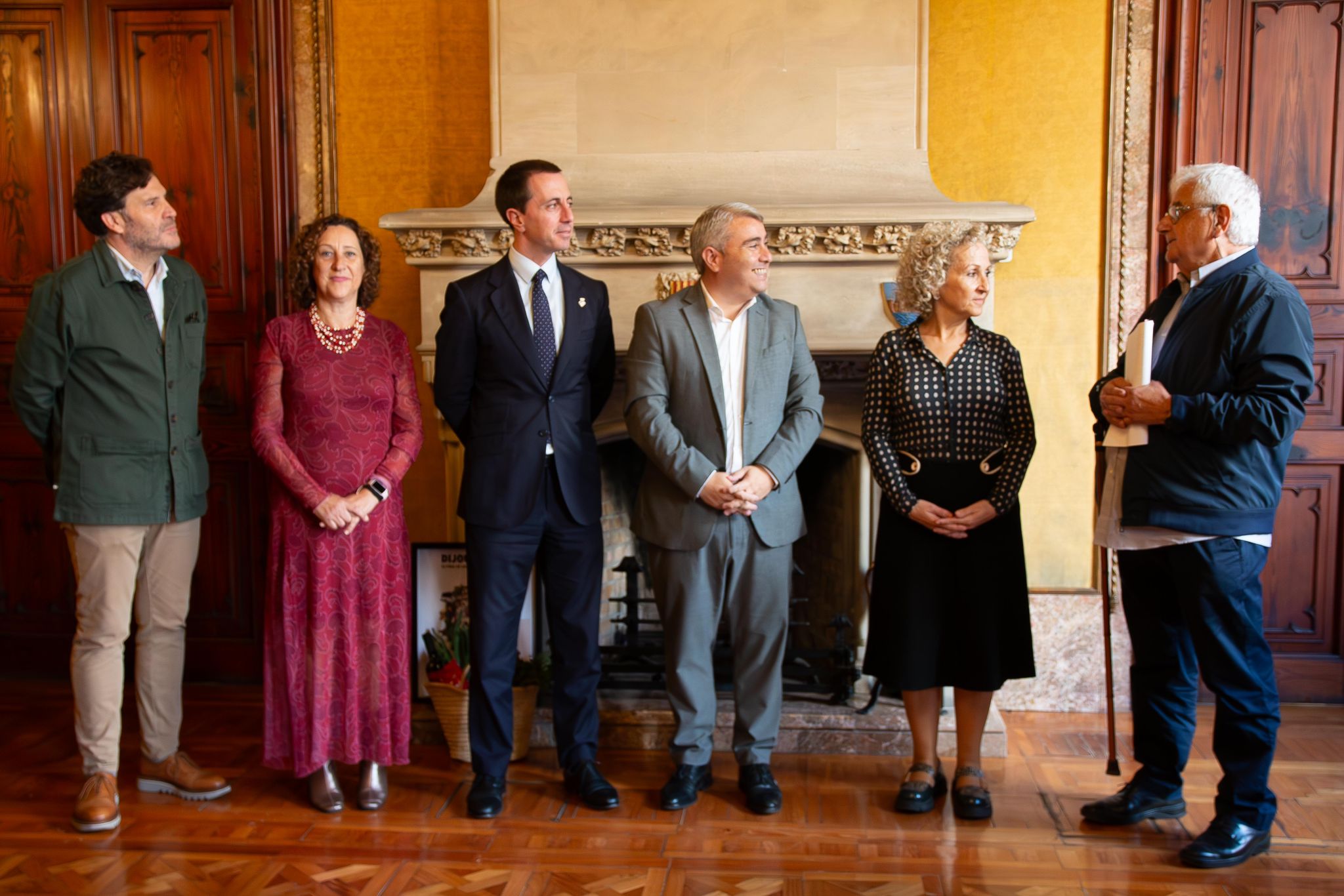 El presidente del Consell, Llorenç Galmés, recibe a la comitiva del Dijous Bo 2024.