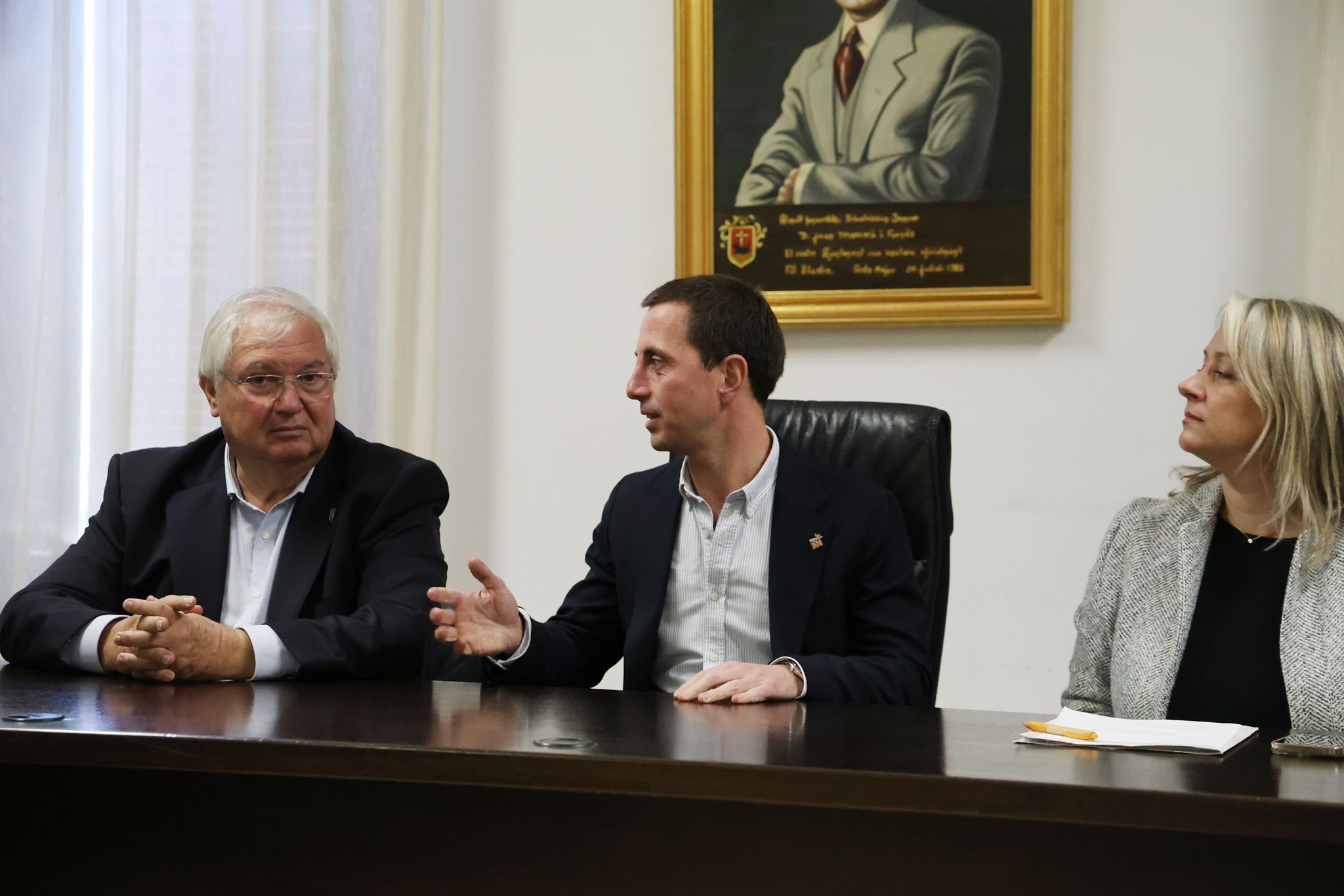Reunió del president del Consell de Mallorca, Llorenç Galmés, amb el batle de Santa Margalida, Joan Monjo.