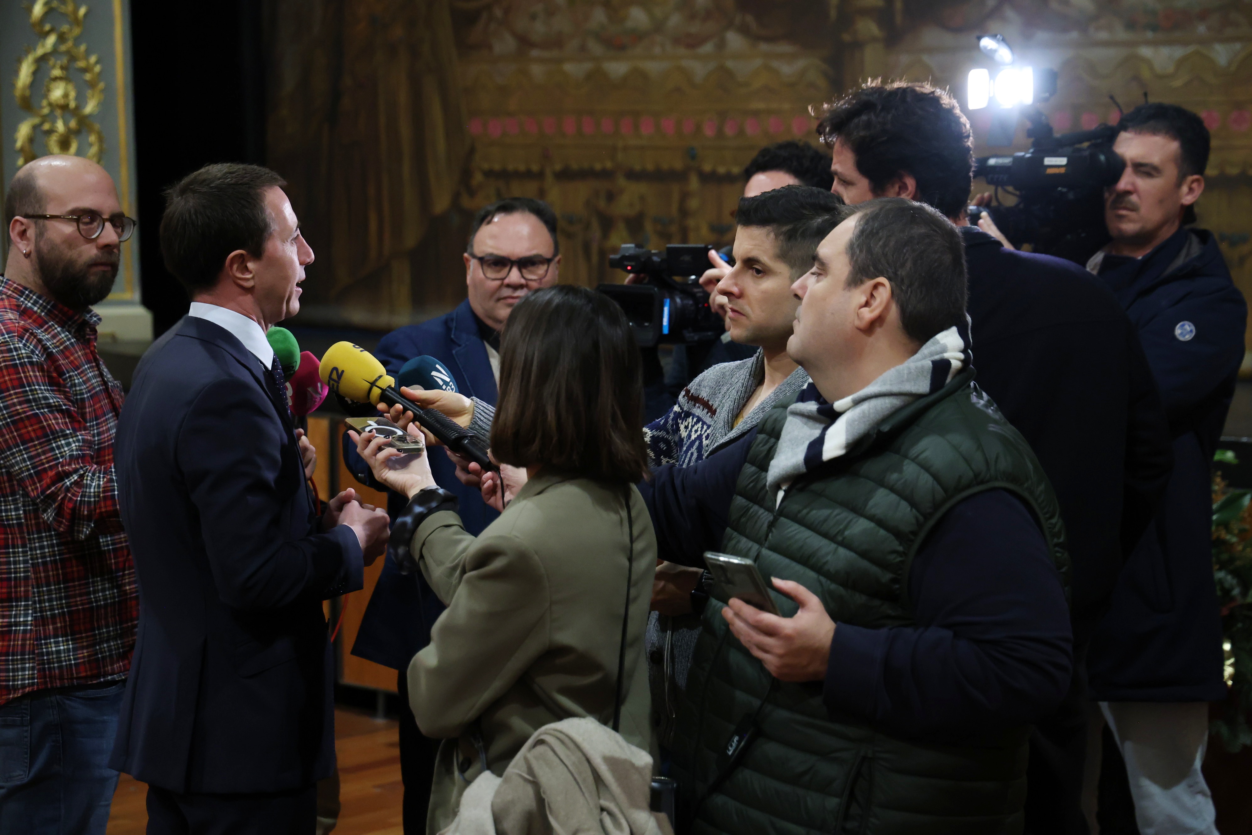 Copa de Nadal amb els mitjans de comunicació.