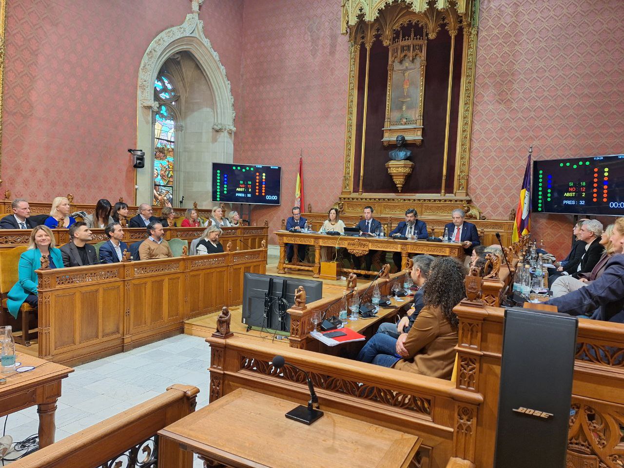 Pleno de pressupuestos del Consell de Mallorca.
