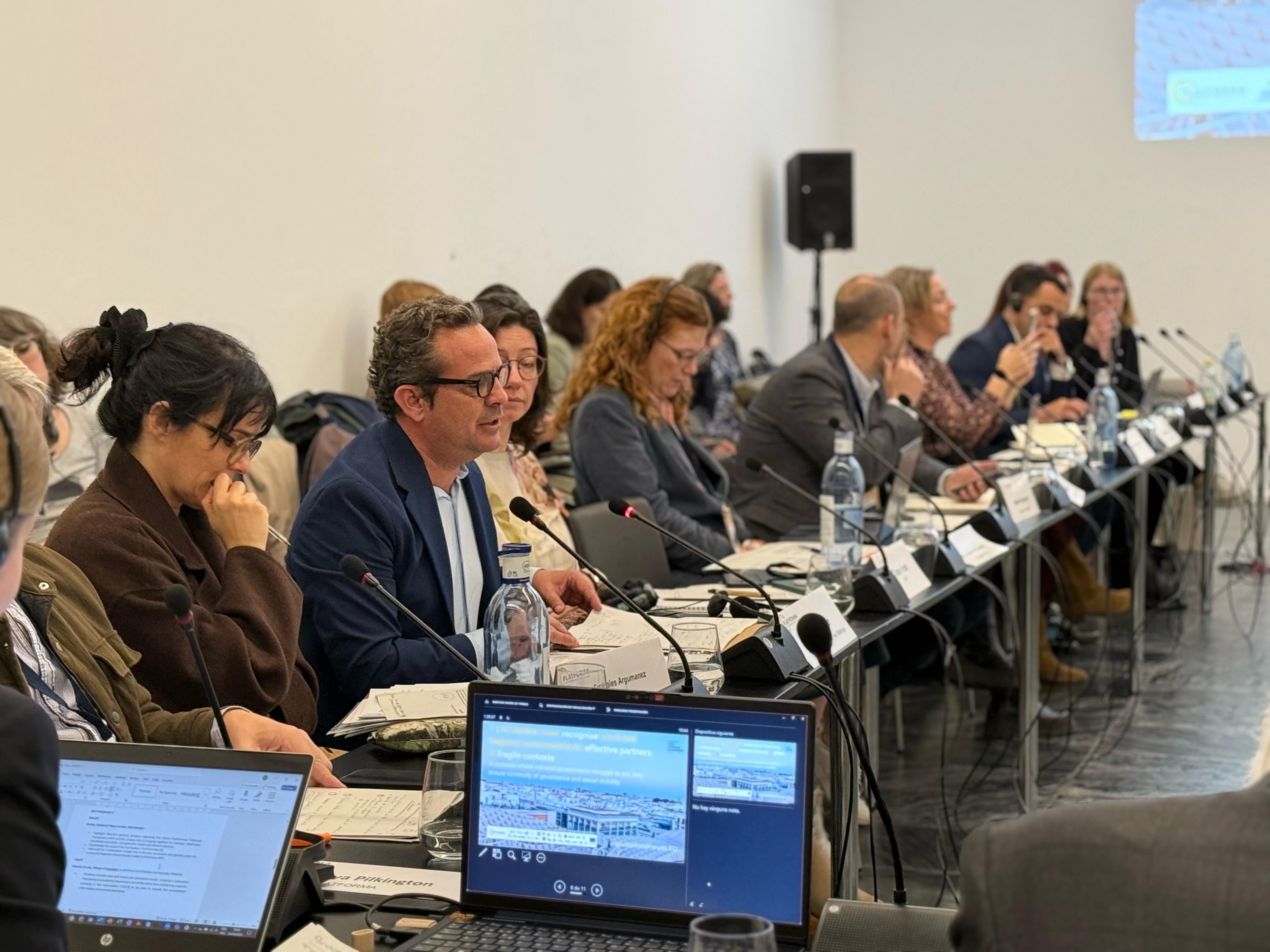 El consejero de Presidencia, Antoni Fuster, participa en el Consejo Político de PLATFORMA del Foro Mundial de Desarrollo Económico Local.