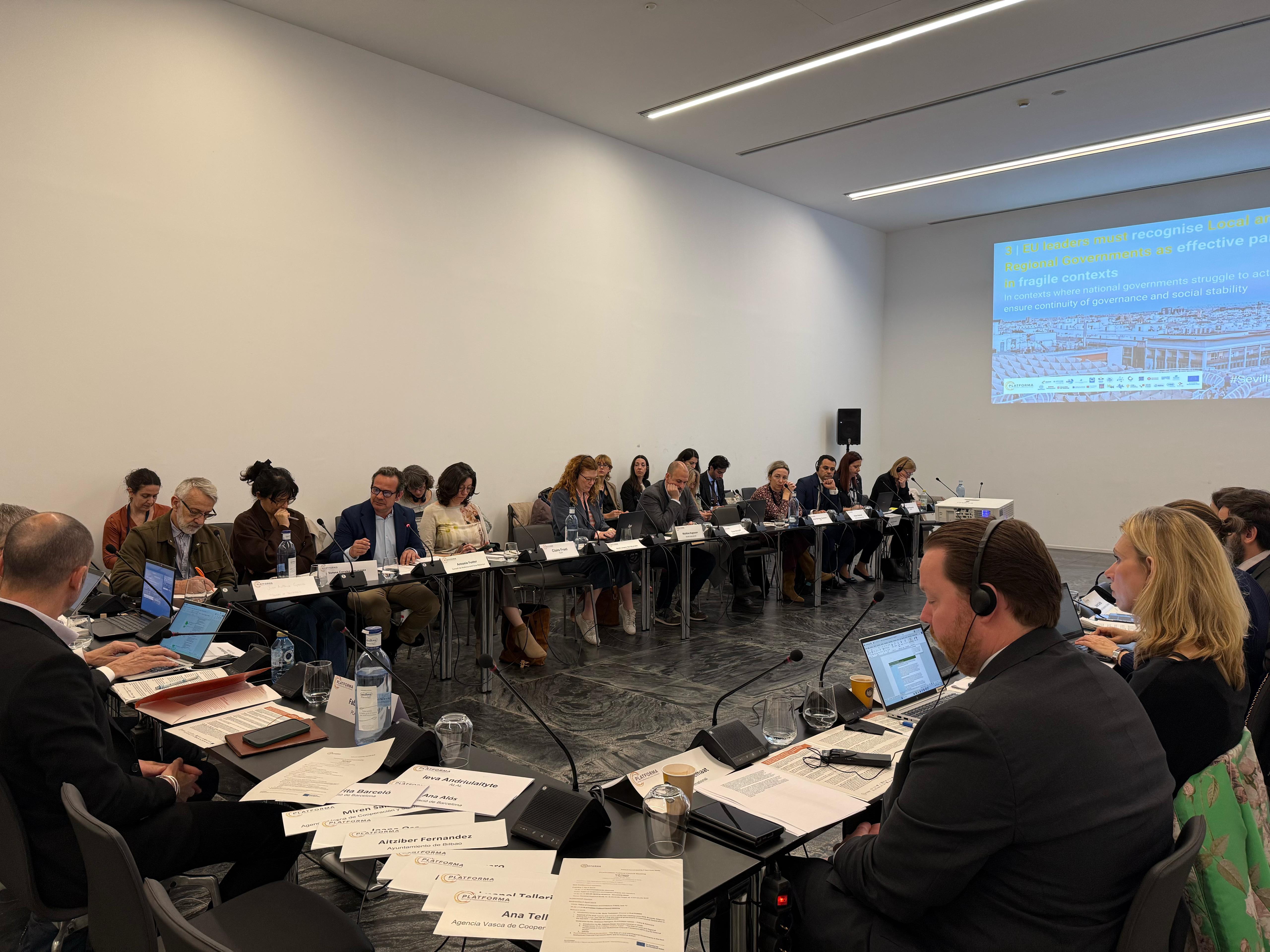 El consejero de Presidencia, Antoni Fuster, participa en el Consejo Político de PLATFORMA del Foro Mundial de Desarrollo Económico Local.