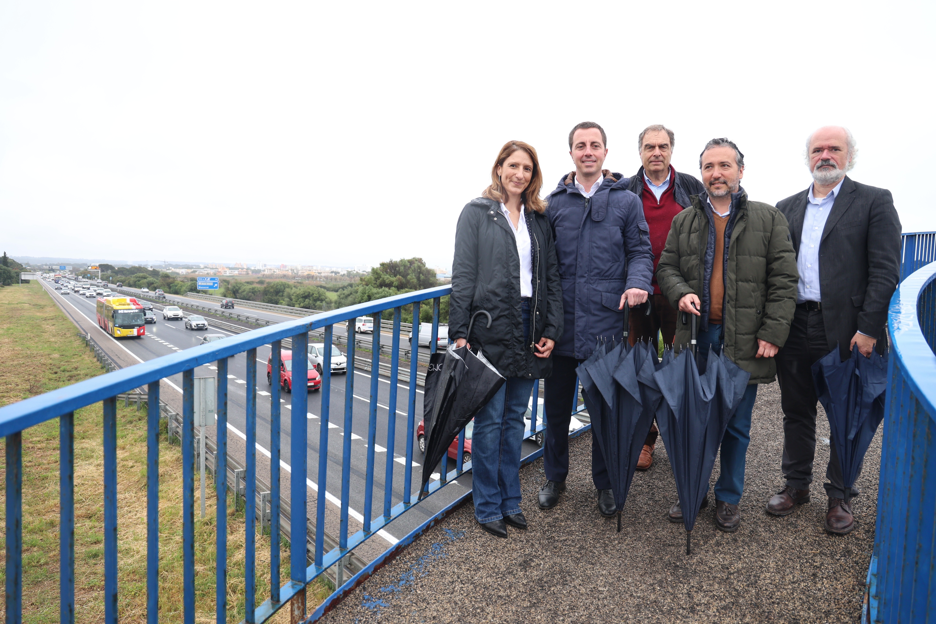 Inauguración del nuevo carril de la autopista de Llucmajor entre So n’Oms y el aeropuerto.