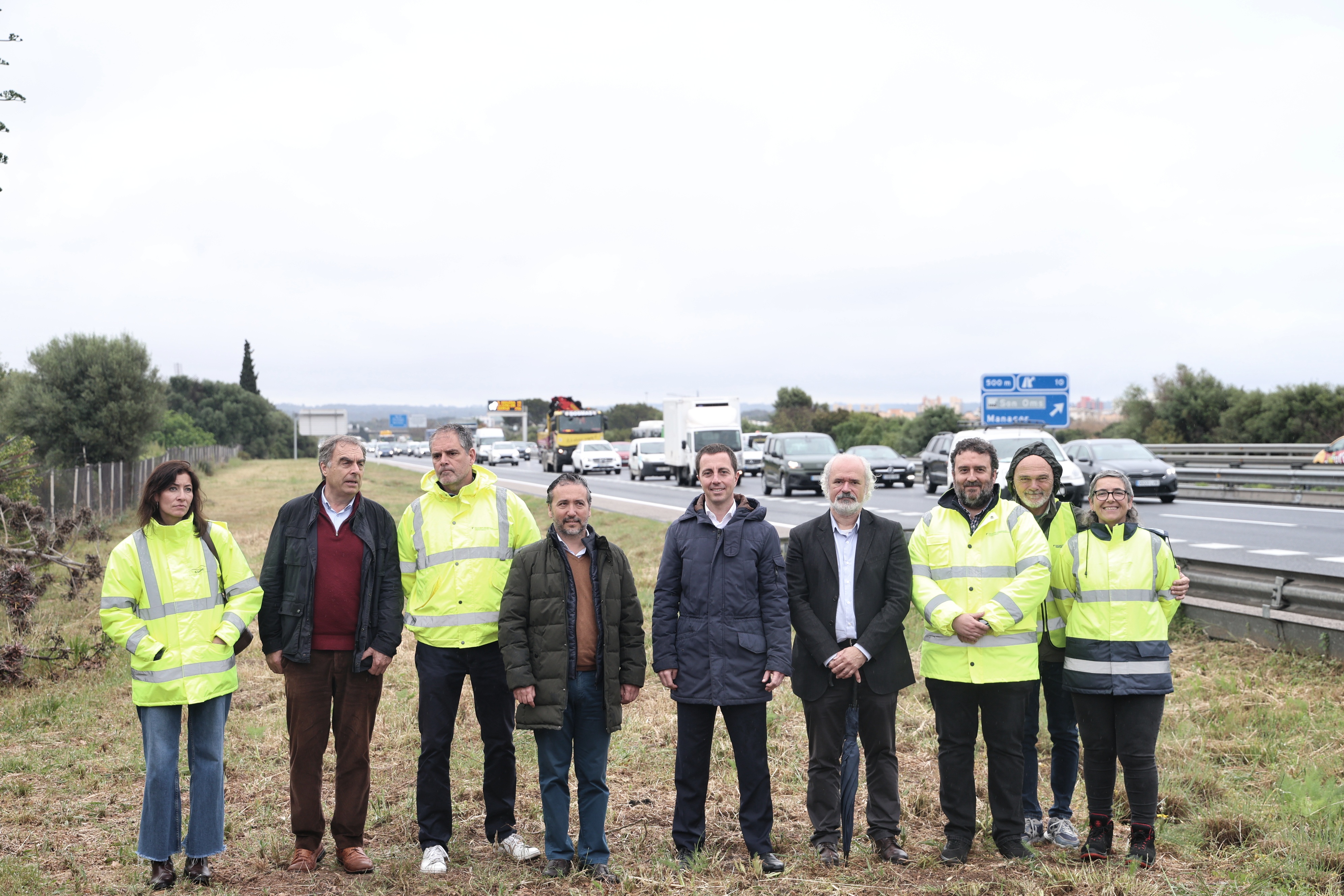 Inauguración del nuevo carril de la autopista de Llucmajor entre So n’Oms y el aeropuerto.