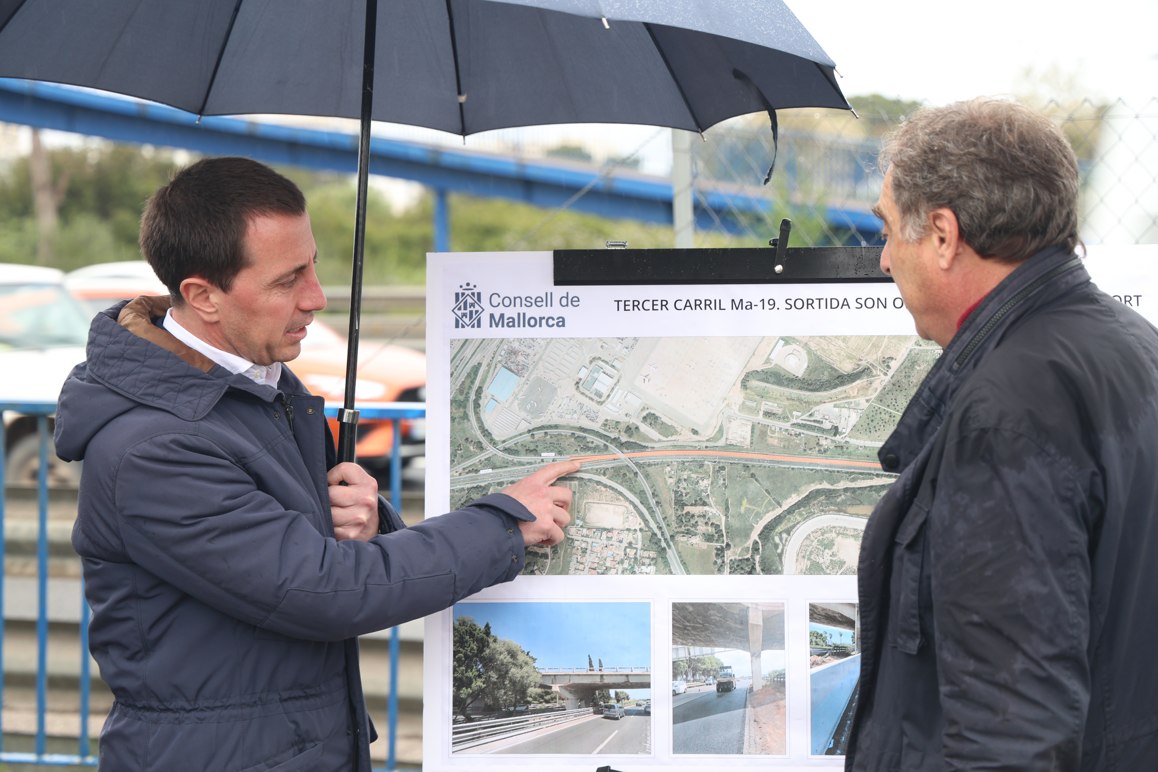 Inauguración del nuevo carril de la autopista de Llucmajor entre So n’Oms y el aeropuerto.