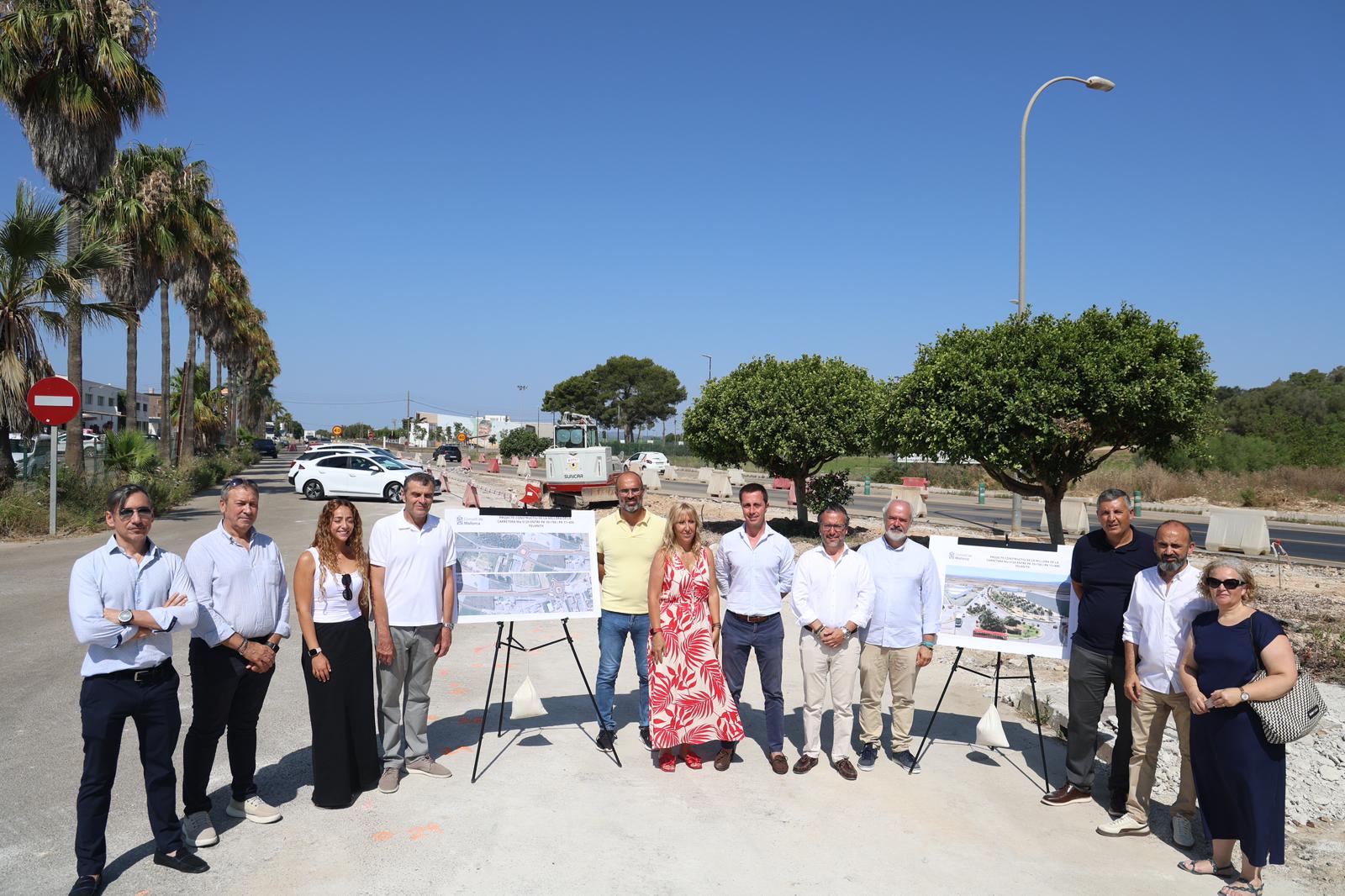 Obras de los accesos al futuro hospital de Felanitx y la reordenación de la entrada al pueblo.