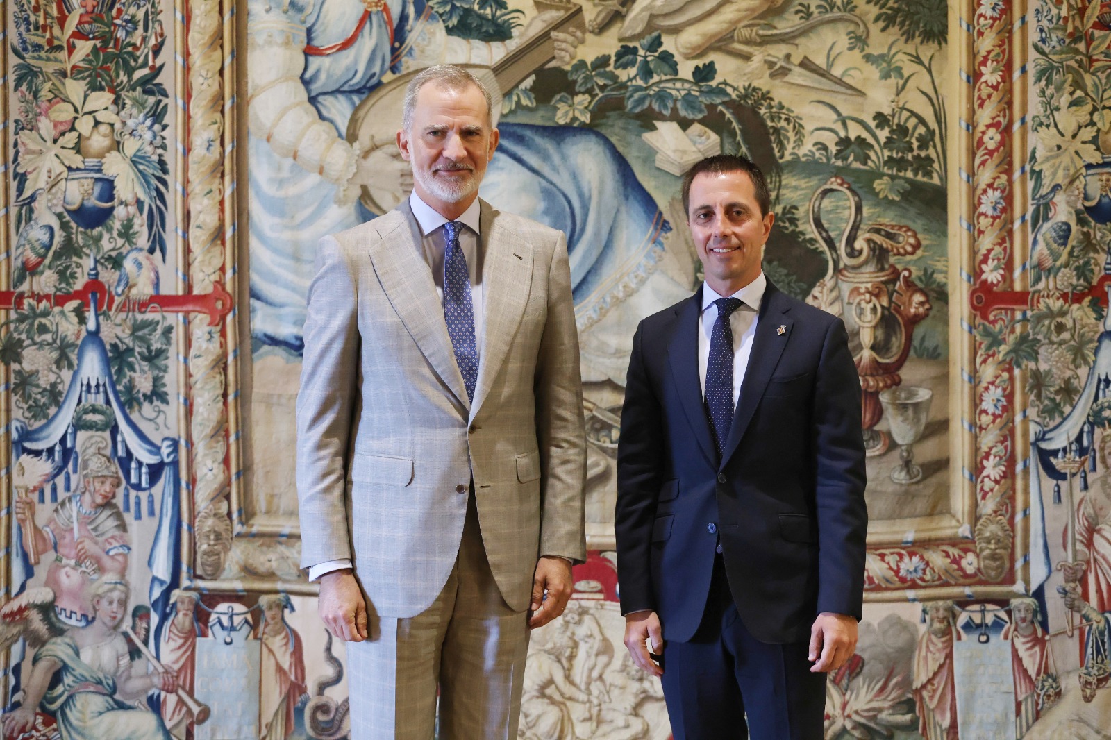 Audiencia del rey Felipe VI con el presidente del Consell de Mallorca, Llorenç Galmés.