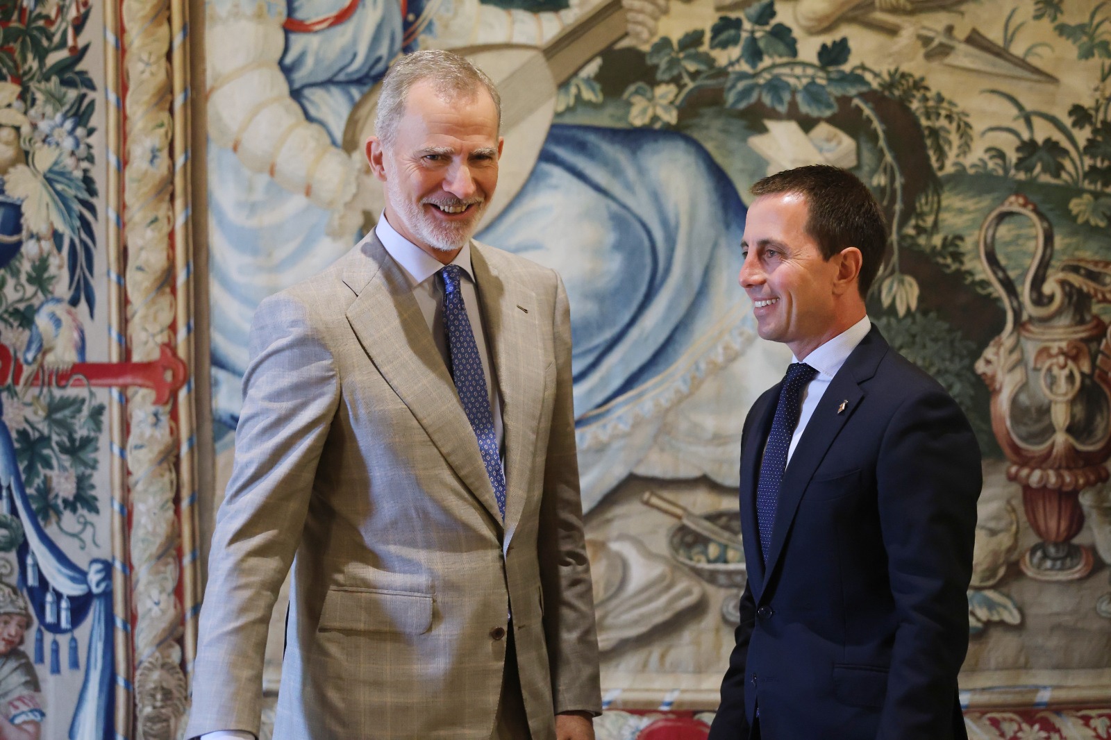Audiencia del rey Felipe VI con el presidente del Consell de Mallorca, Llorenç Galmés.