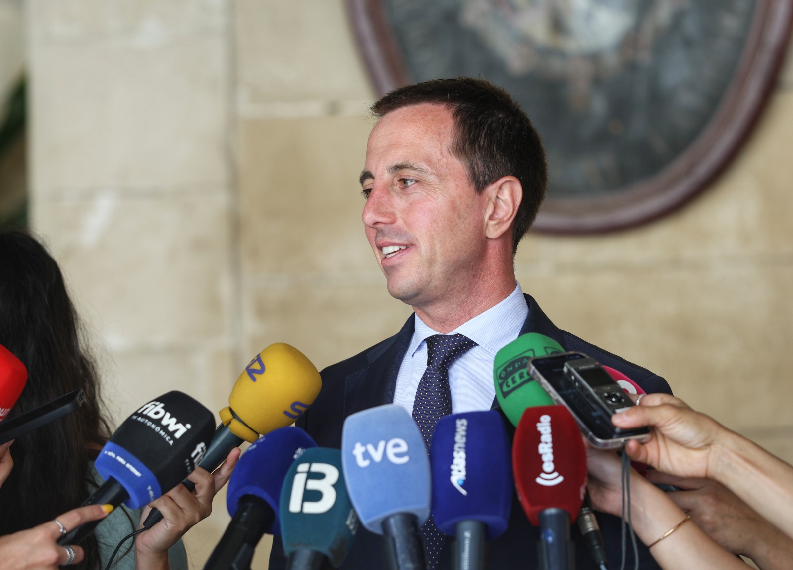 Audiencia del rey Felipe VI con el presidente del Consell de Mallorca, Llorenç Galmés.