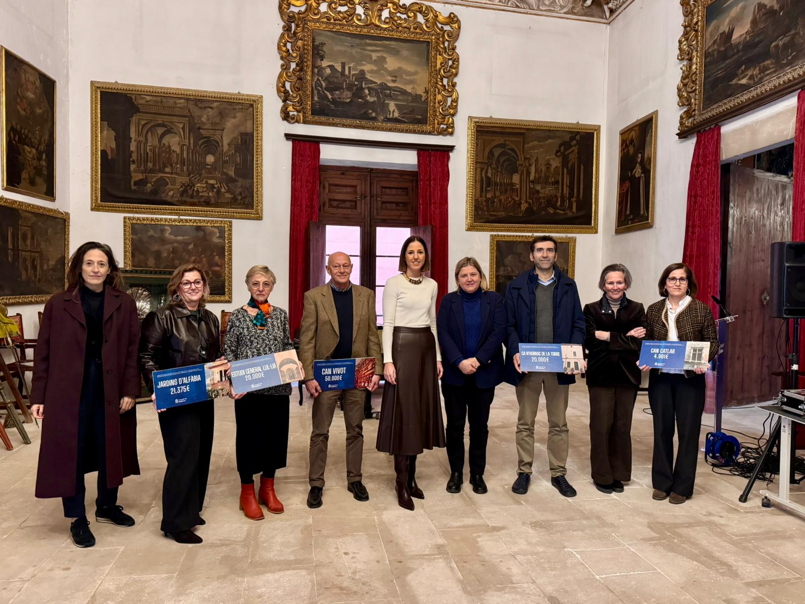 Lliurament per part del Consell de Mallorca de la nova línia d’ajuts per a la rehabilitació i conservació de béns immobles integrants del patrimoni històric de Mallorca.