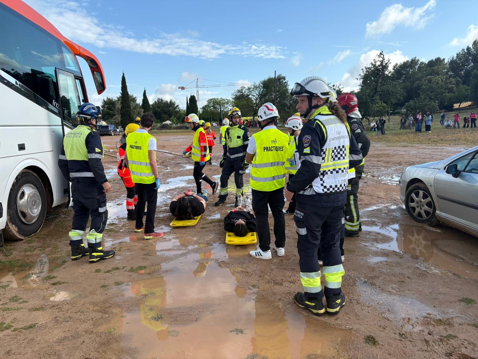 Simulacre en el que van participar els Bombers de Mallorca.