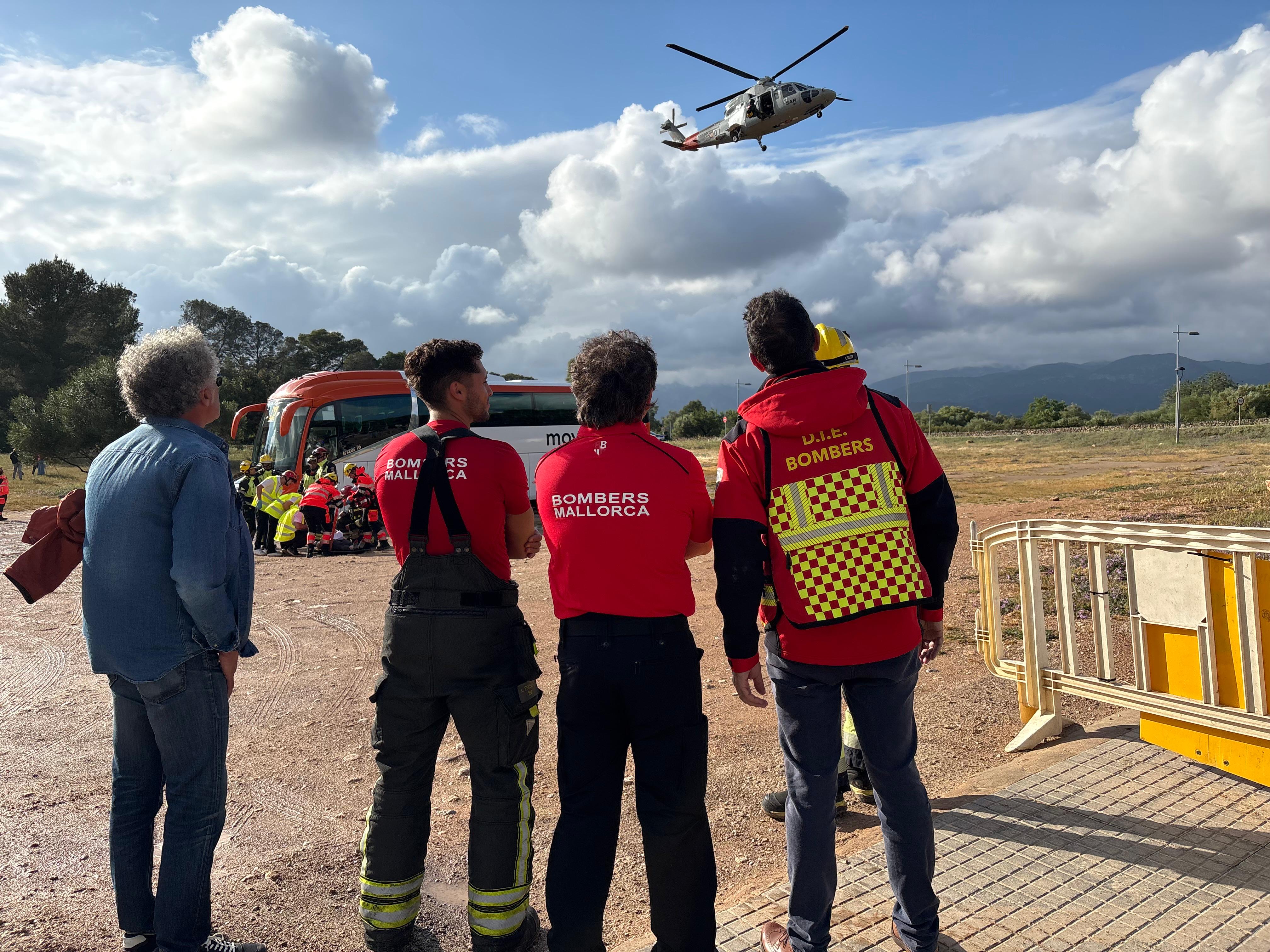 Simulacre en el que van participar els Bombers de Mallorca.