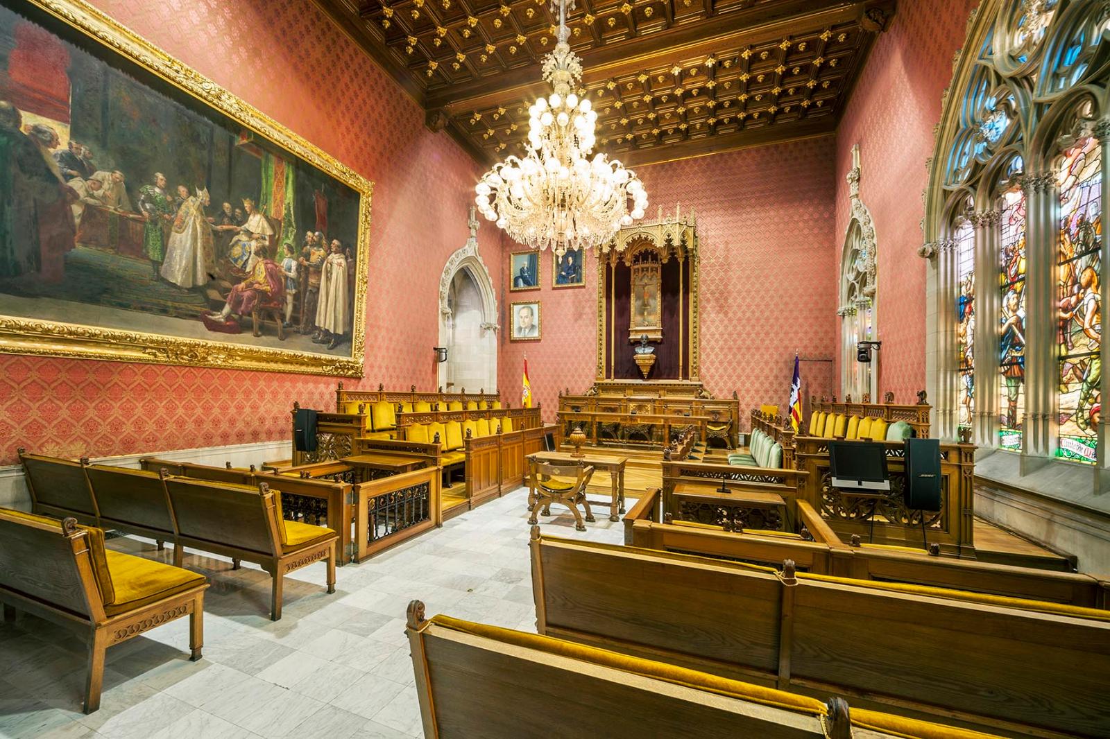 Sala de plens del Consell de Mallorca.