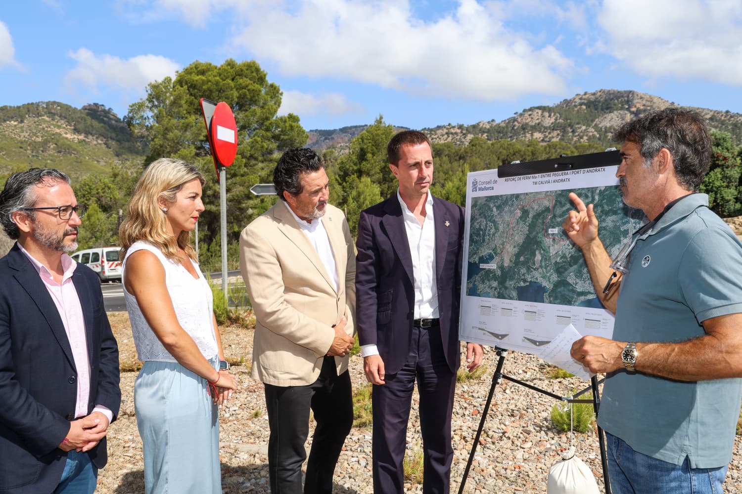 Inauguració de les obres de millora de la carretera Ma-1 entre Peguera i el Port d'Andratx.