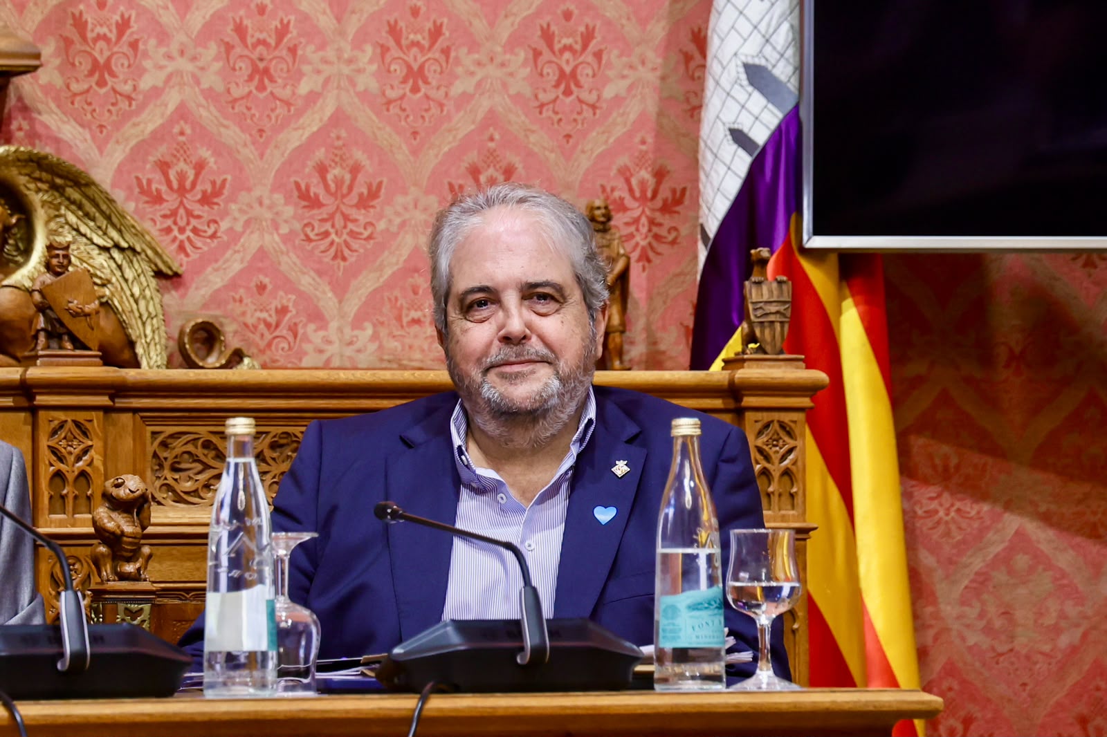 El consejero de Hacienda, Innovación y Función Pública durante el Pleno del Consell de Mallorca.