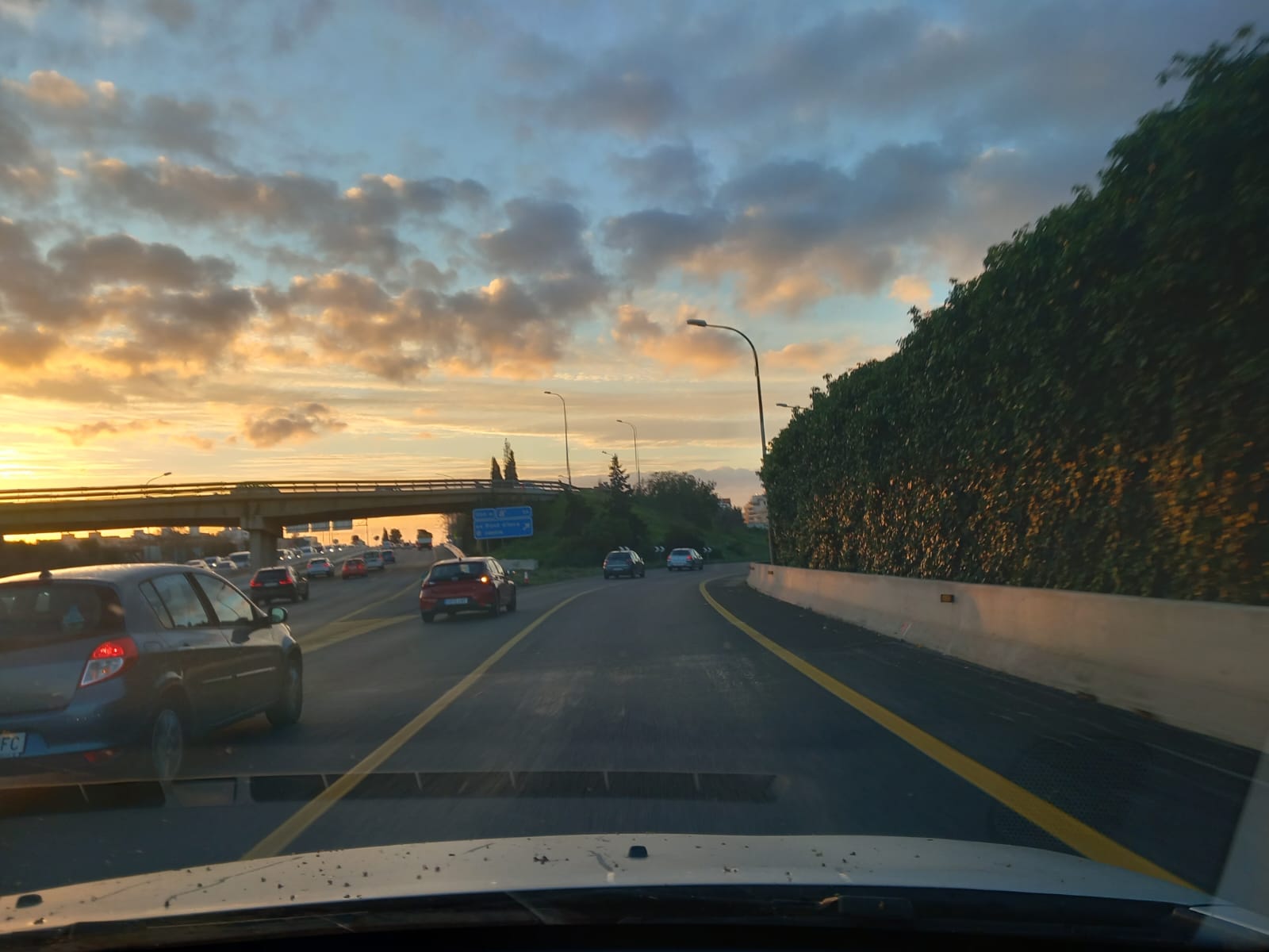 Els dos carrils oberts per accedir a l'autopista d'Inca.