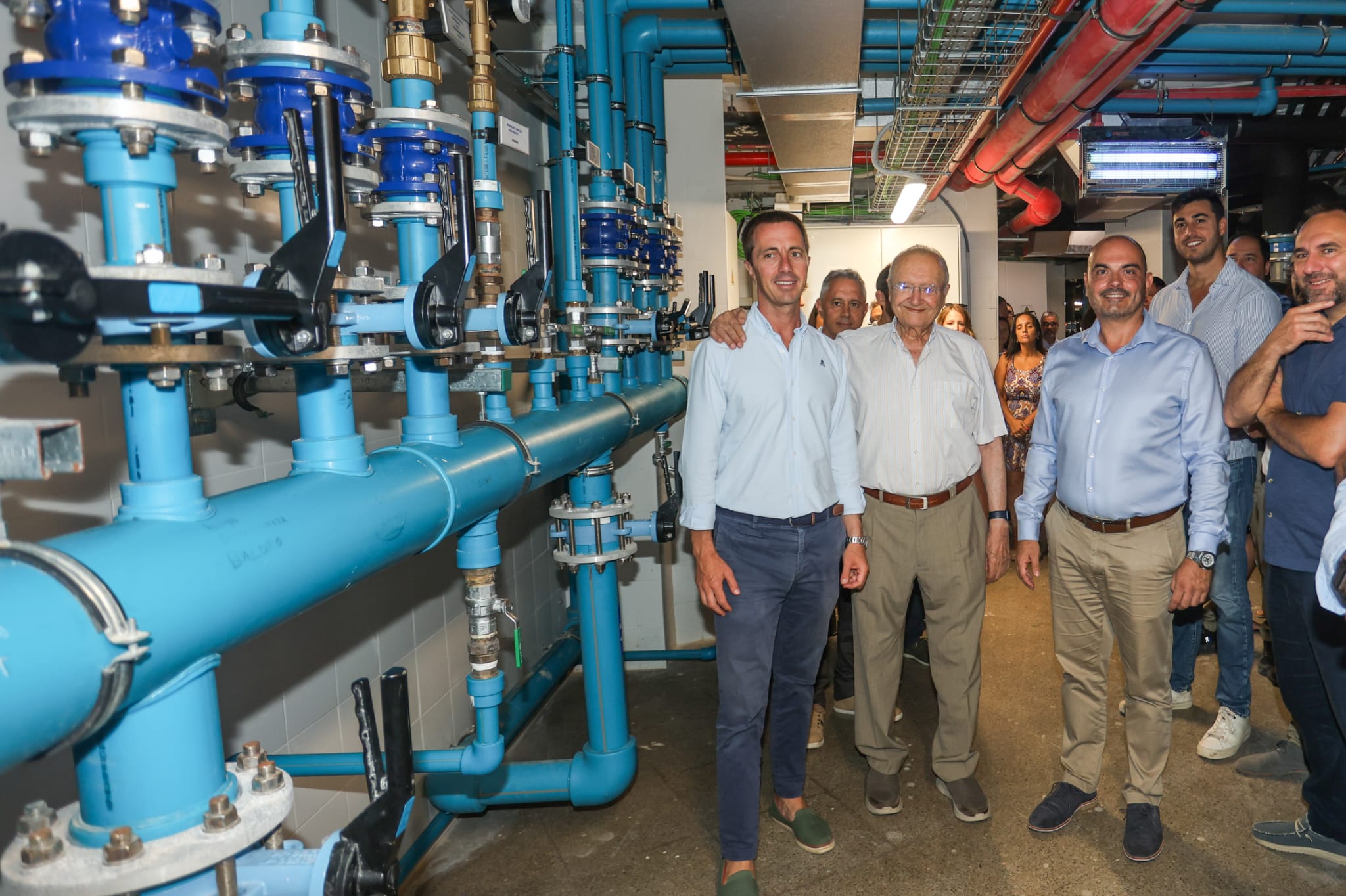 Imagen de la sala de contadores de agua del hotel 